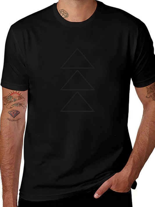 Minimalist Black T-Shirt with Triangle Design