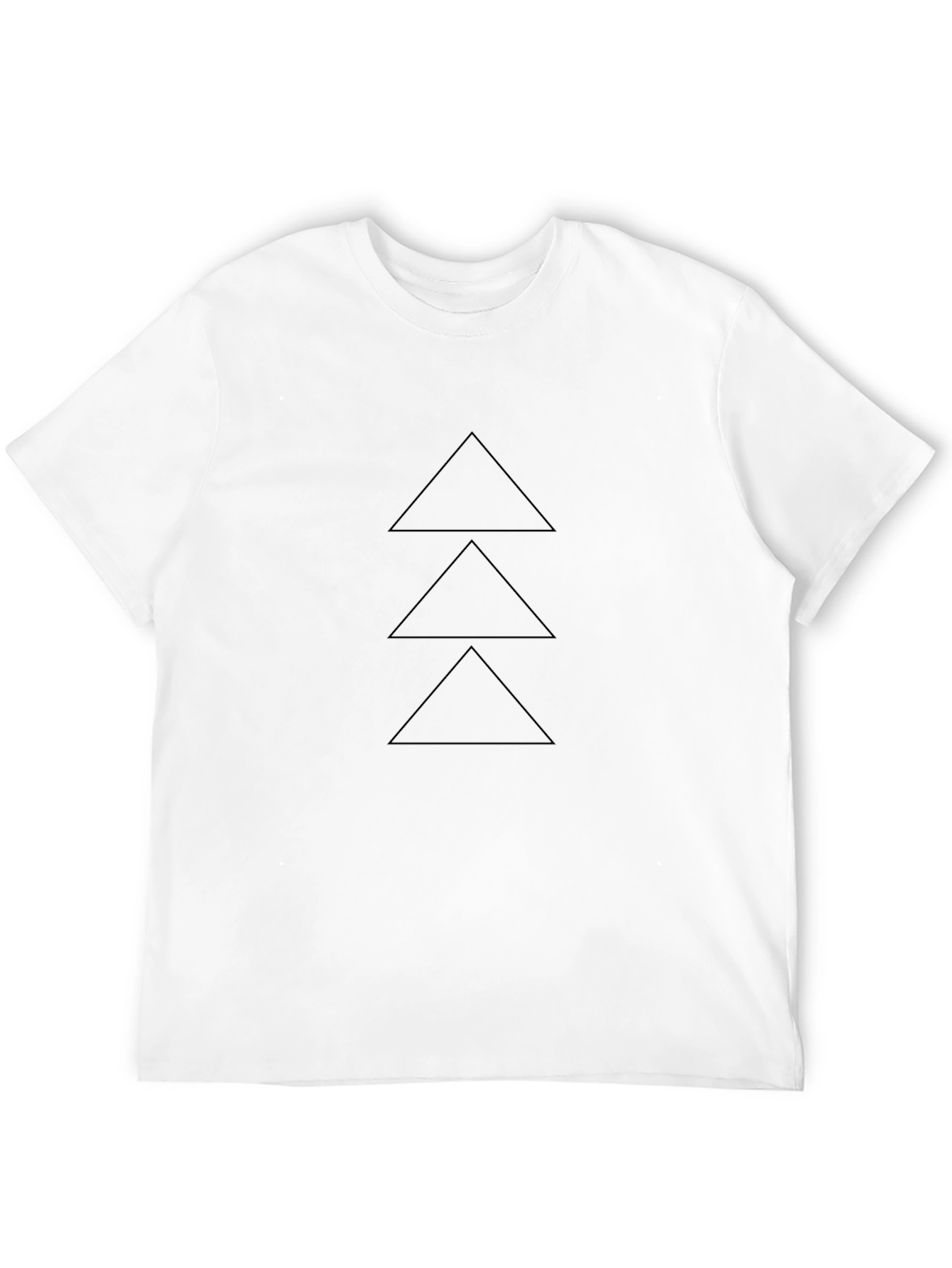 Minimalist Black T-Shirt with Triangle Design