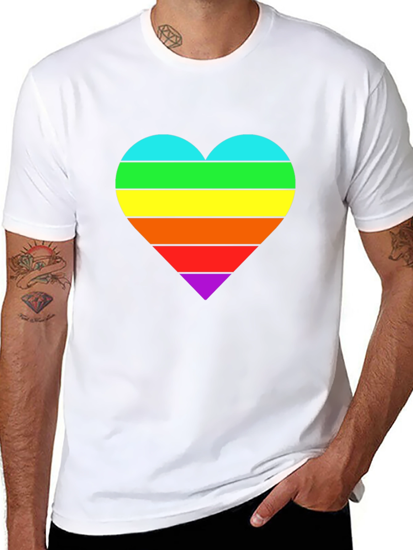 Rainbow Heart Pride T-Shirt
