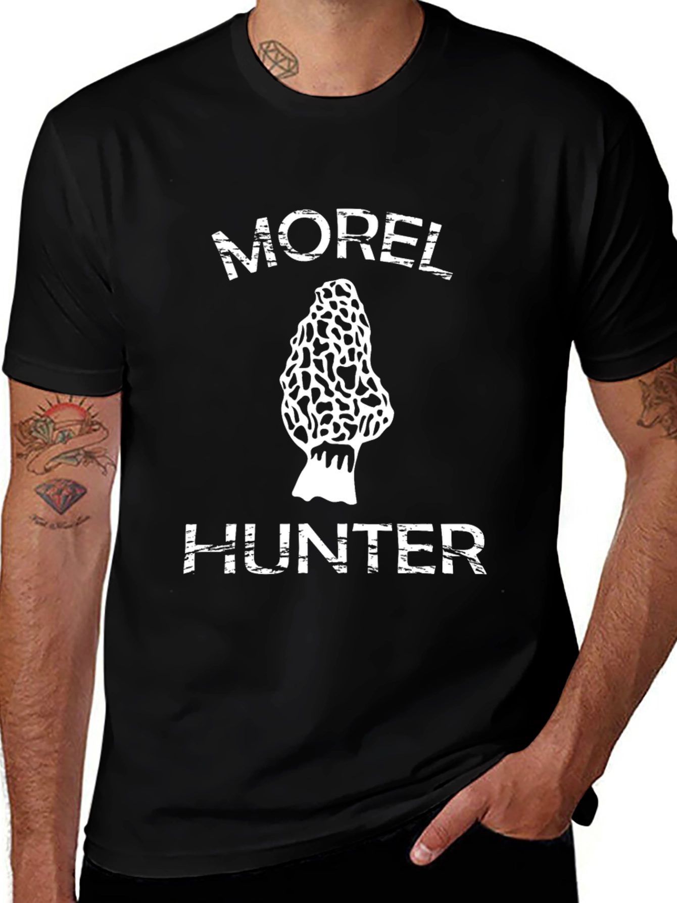 Morel Hunter Graphic T-Shirt - Black