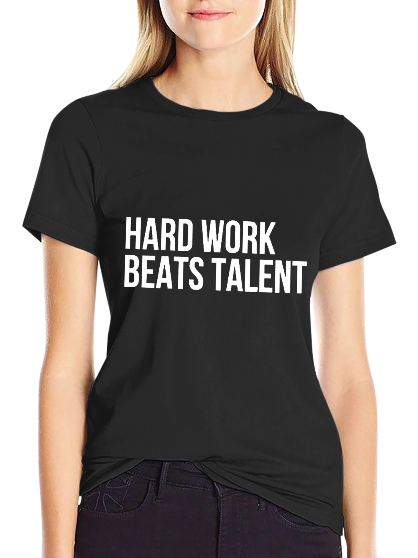 Hard Work Beats Talent Black T-Shirt