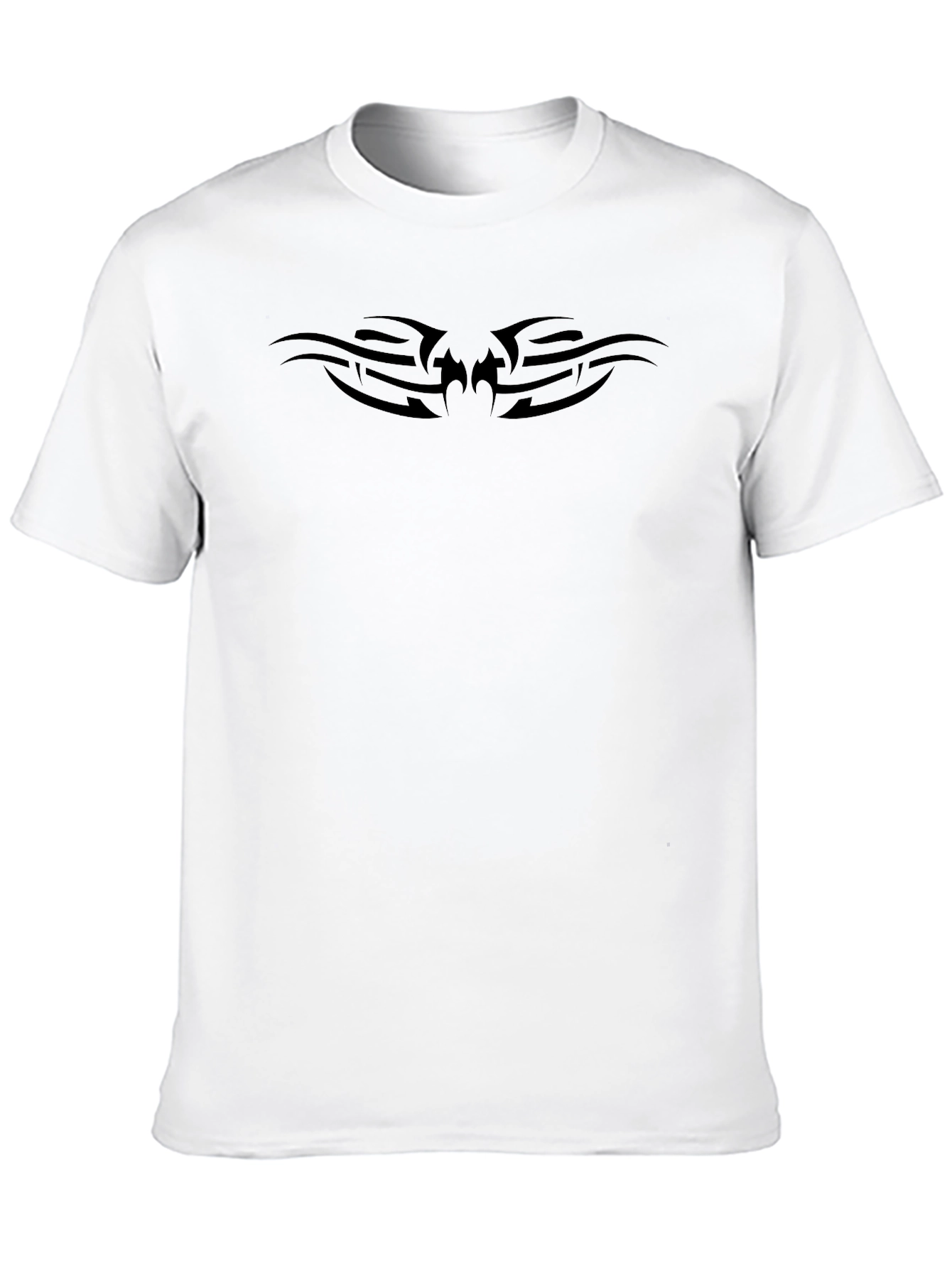 Mens Black Tribal Tattoo Graphic Tee Shirt