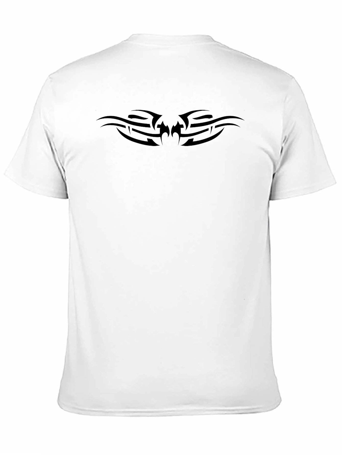 Mens Black Tribal Tattoo Graphic Tee Shirt