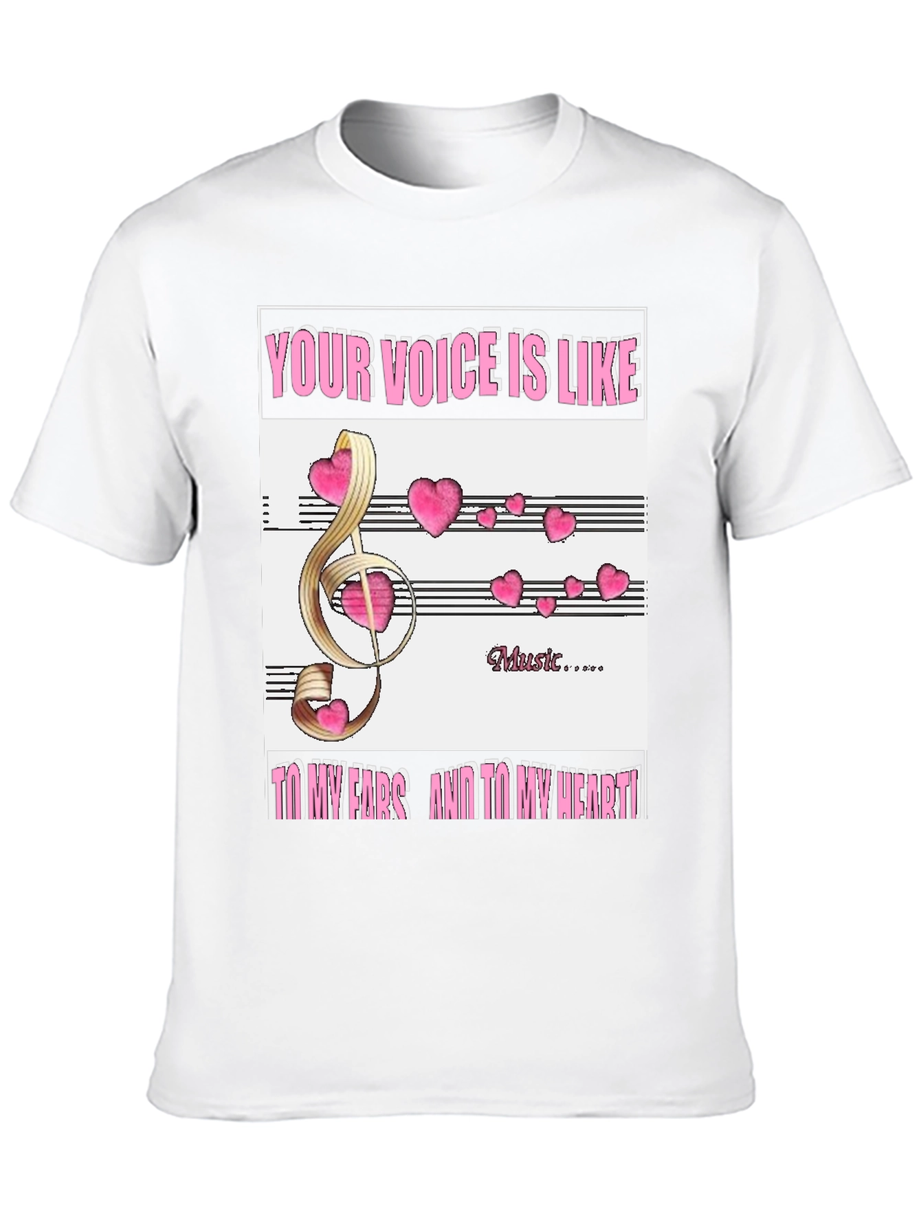 Musical Heart T-Shirt - Express Your Love of Music!