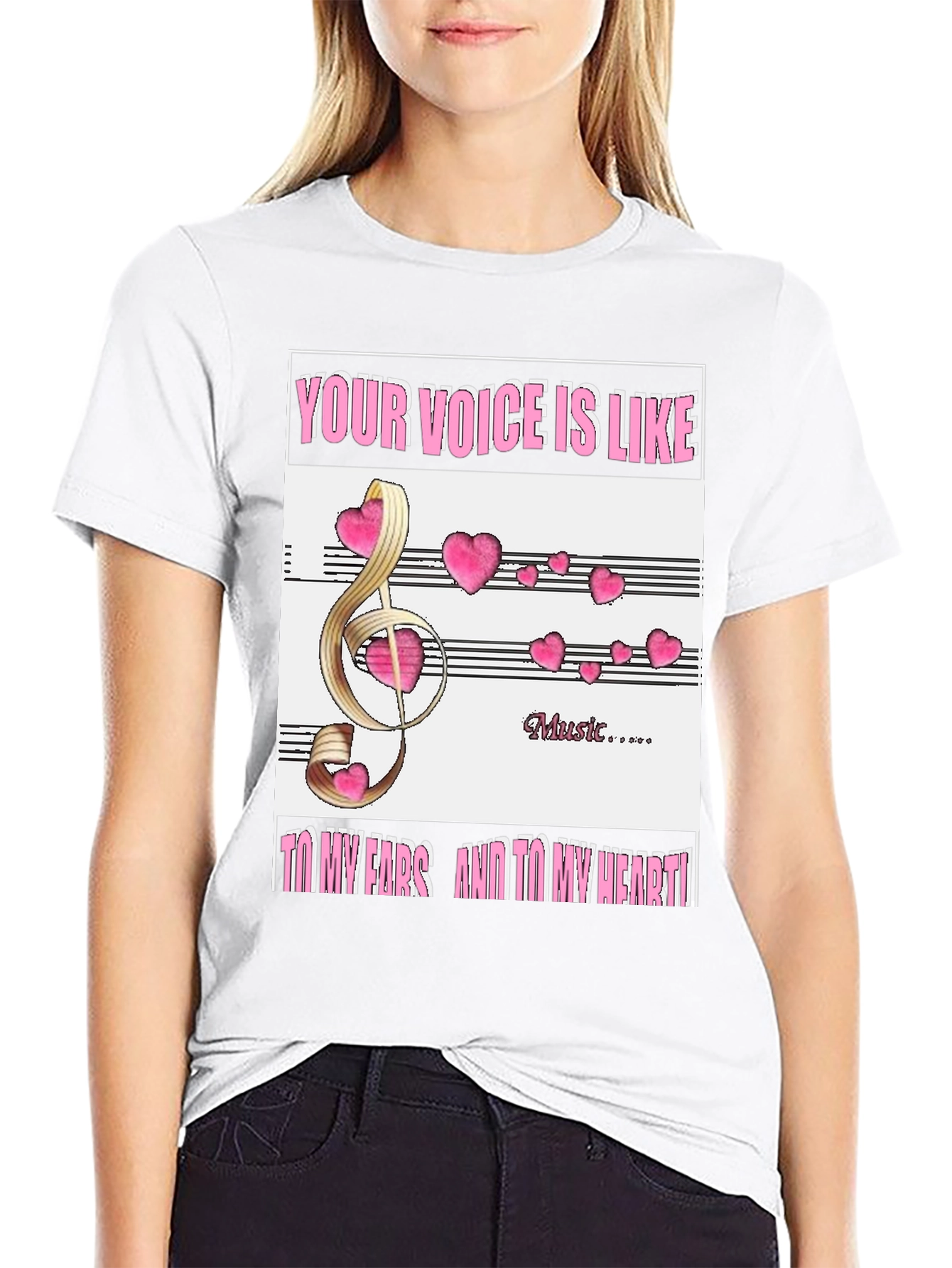 Musical Heart T-Shirt - Express Your Love of Music!