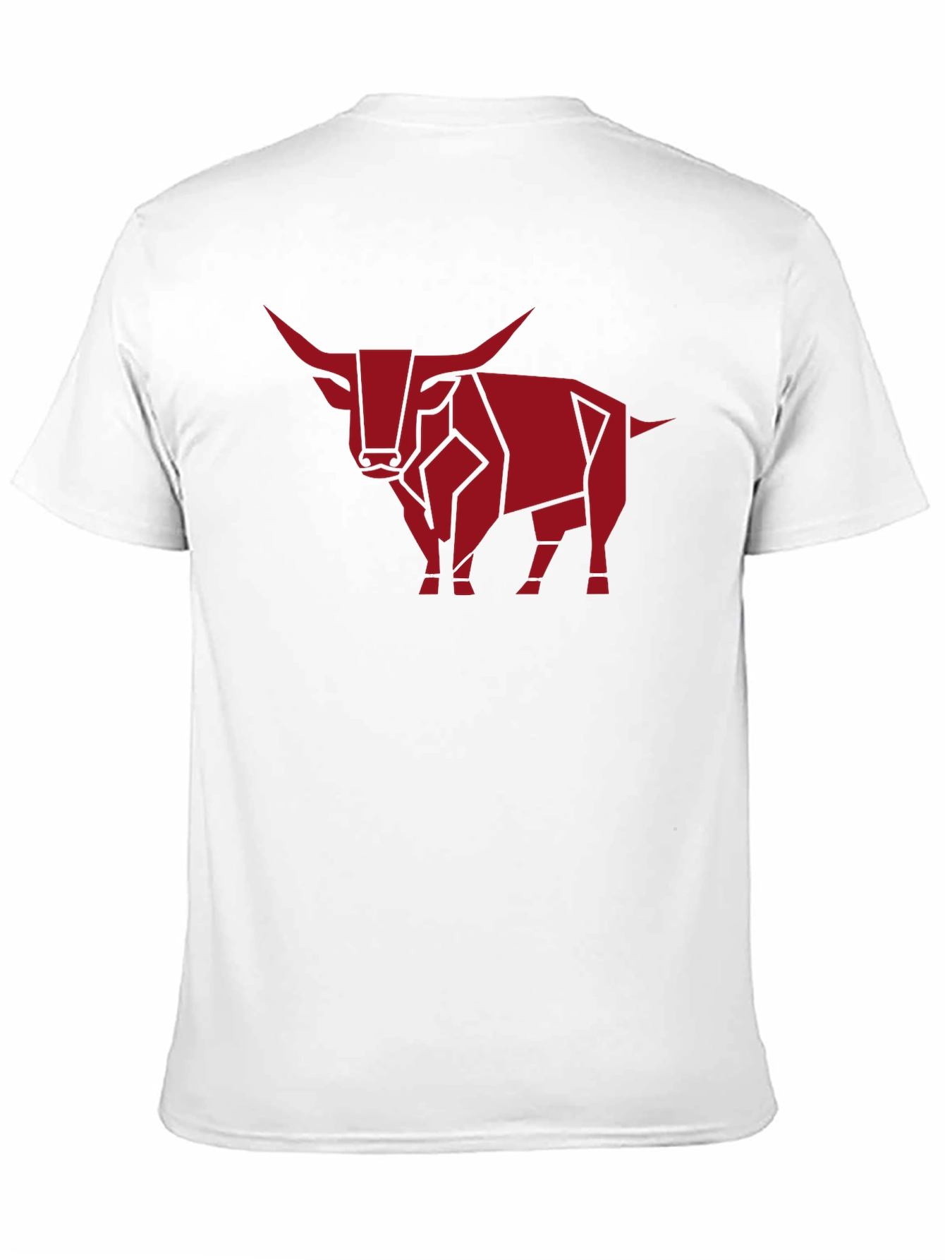 Geometric Bull Graphic Tee - Stylish Black Shirt