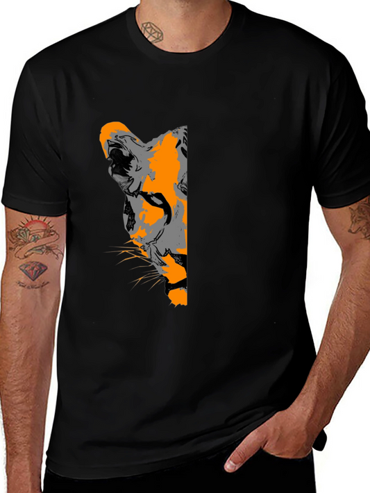 Lion Graphic Black T-Shirt - Bold & Stylish
