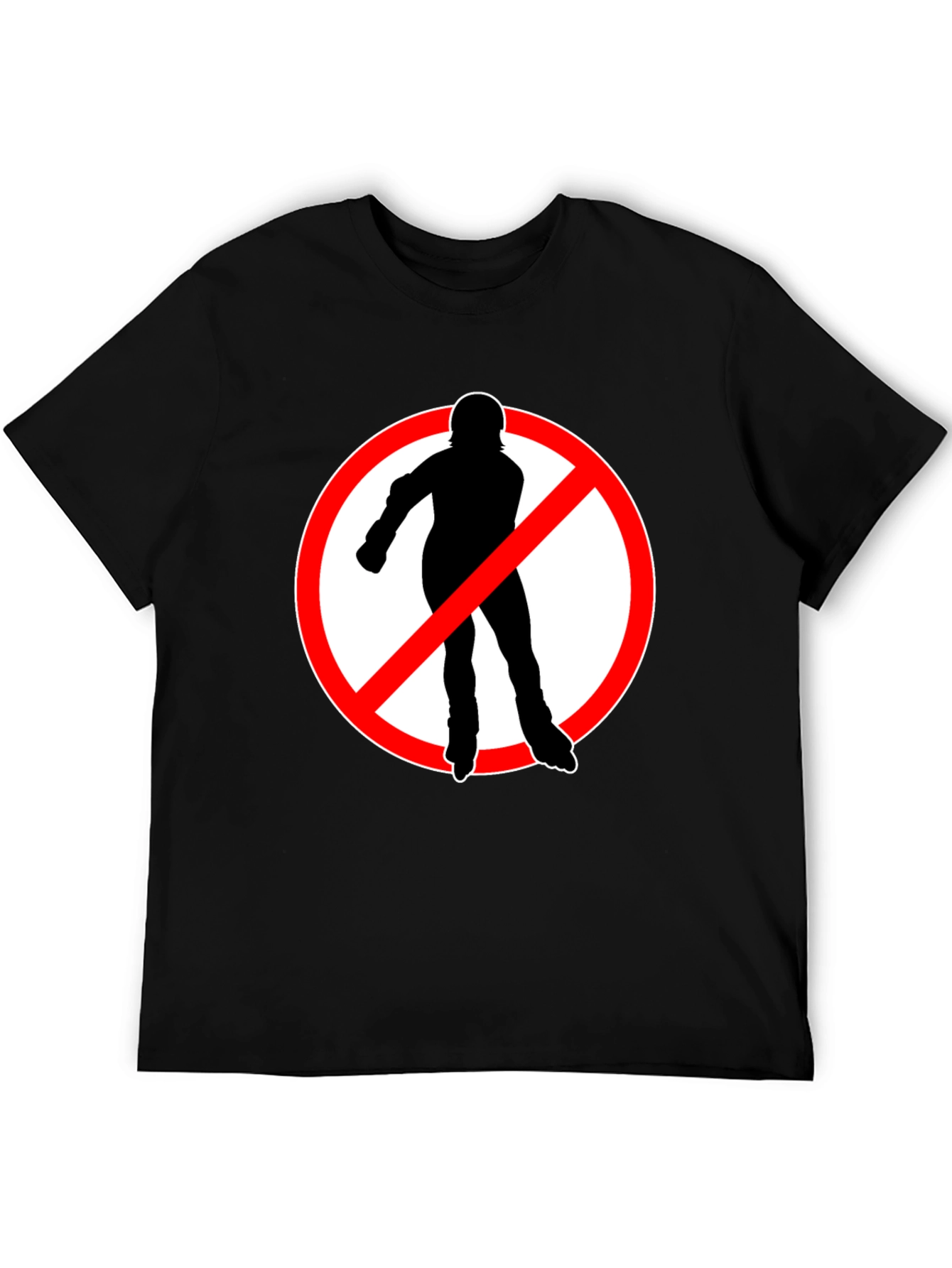 No Rollerblades T-Shirt - Black Cotton Tee