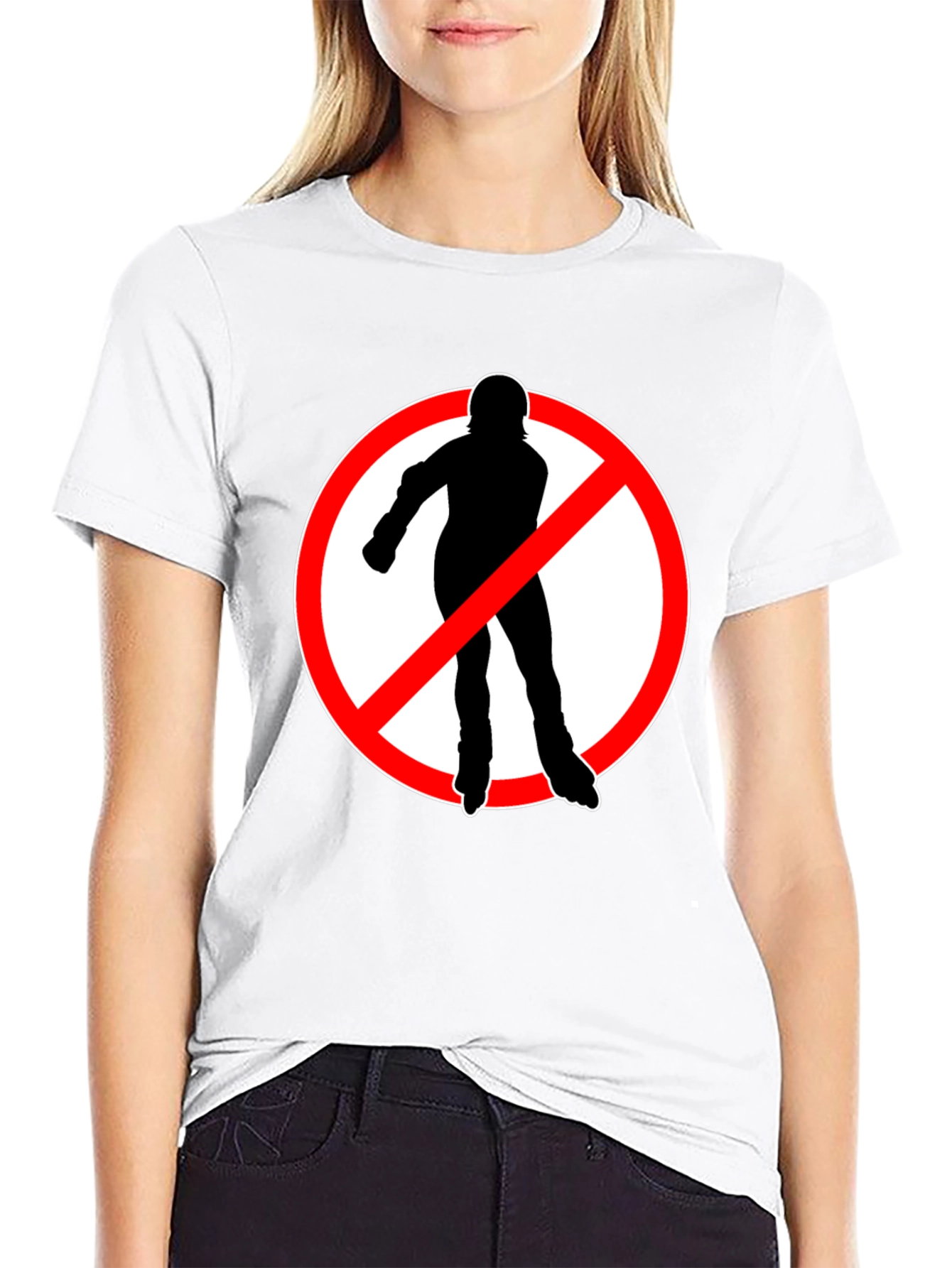 No Rollerblades T-Shirt - Black Cotton Tee
