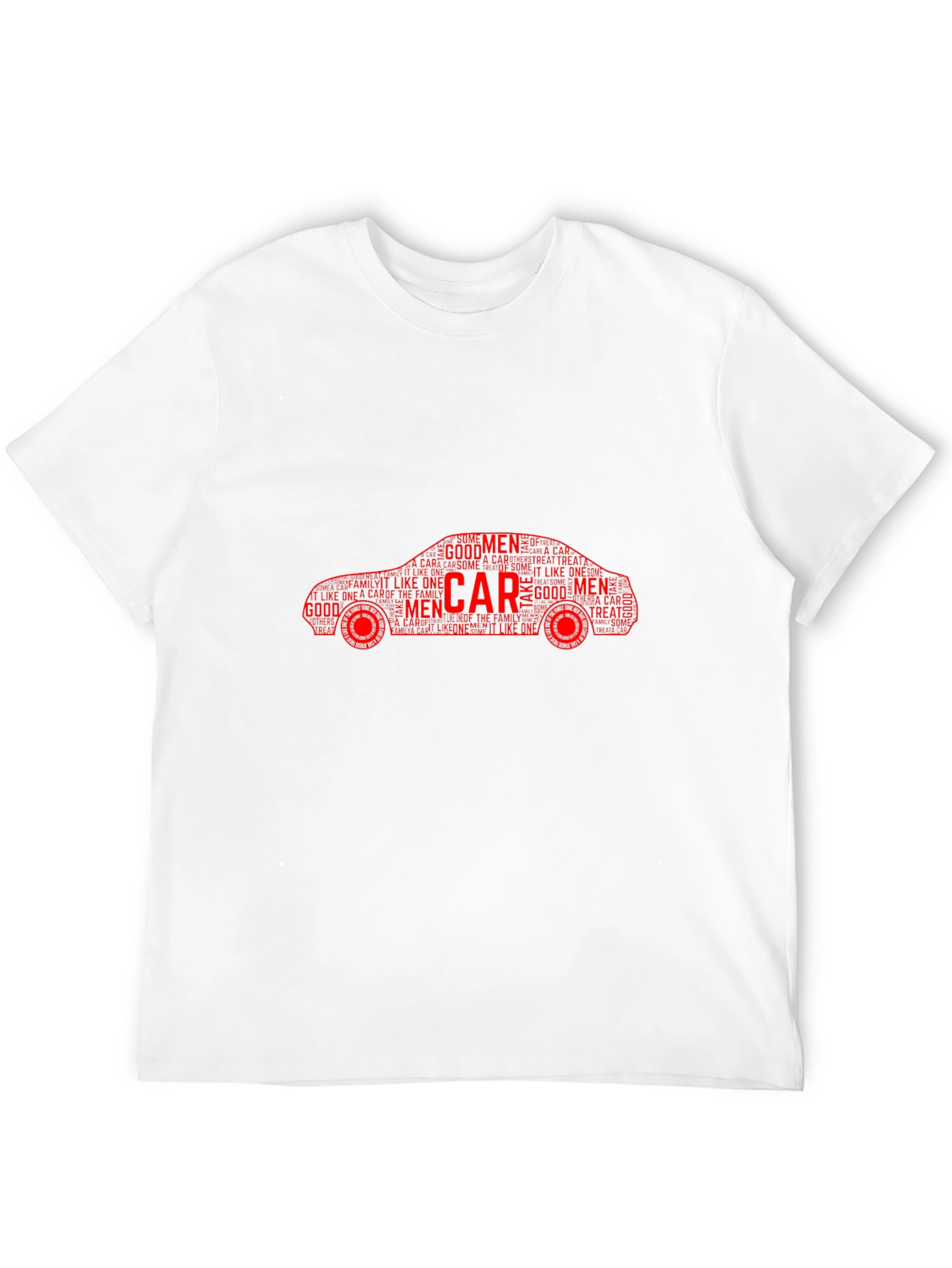 Mens Car Word Art Graphic T-Shirt