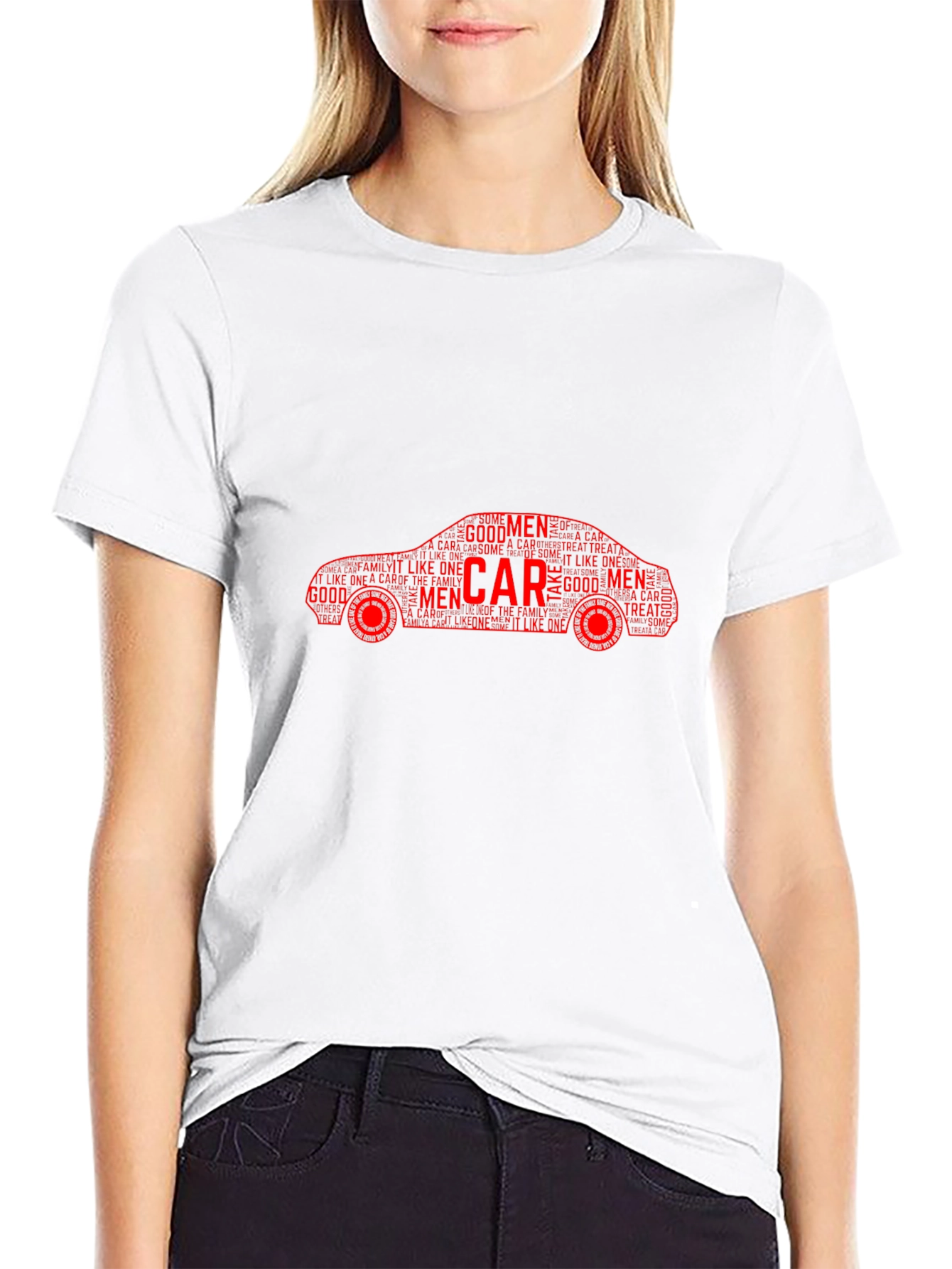 Mens Car Word Art Graphic T-Shirt