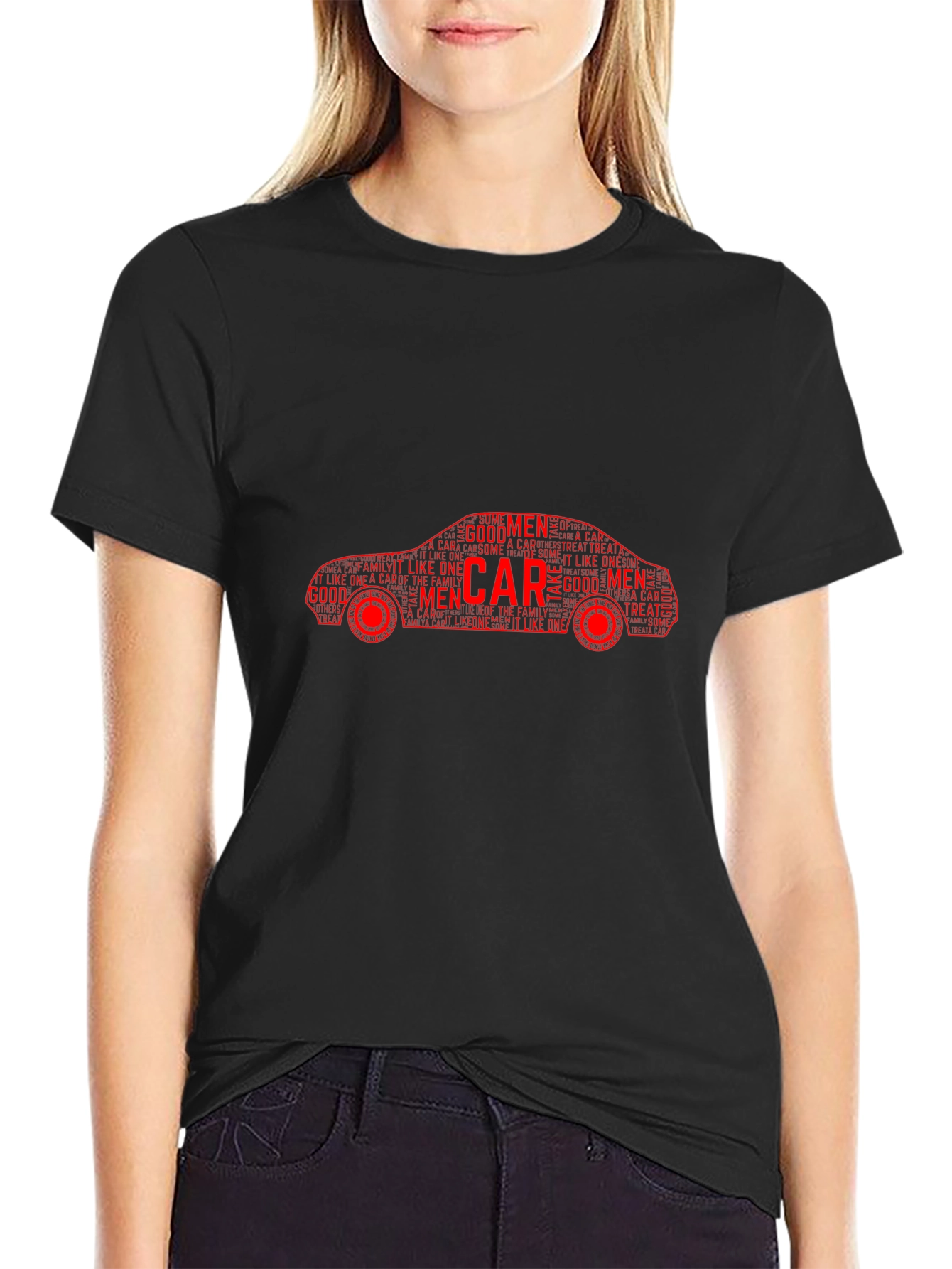 Mens Car Word Art Graphic T-Shirt