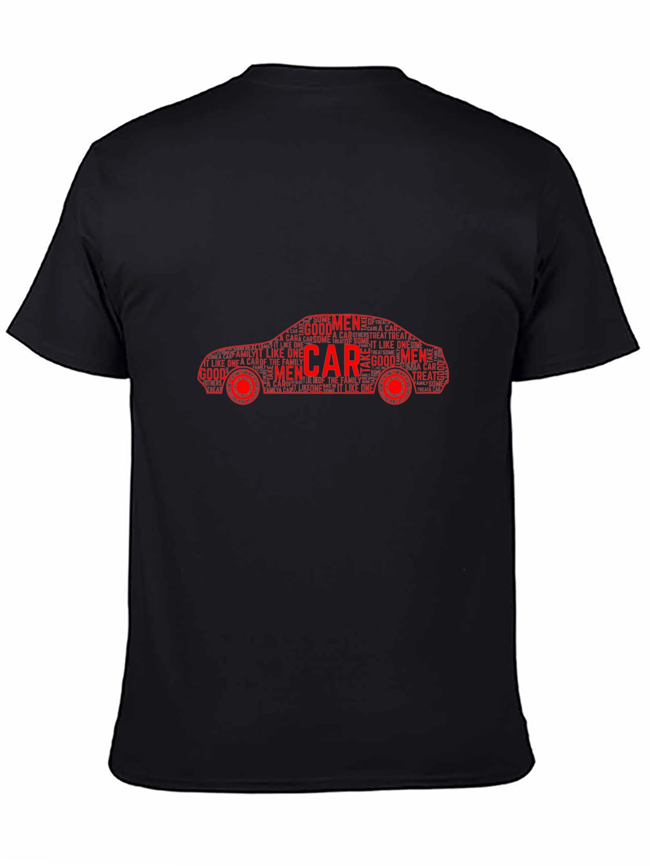 Mens Car Word Art Graphic T-Shirt