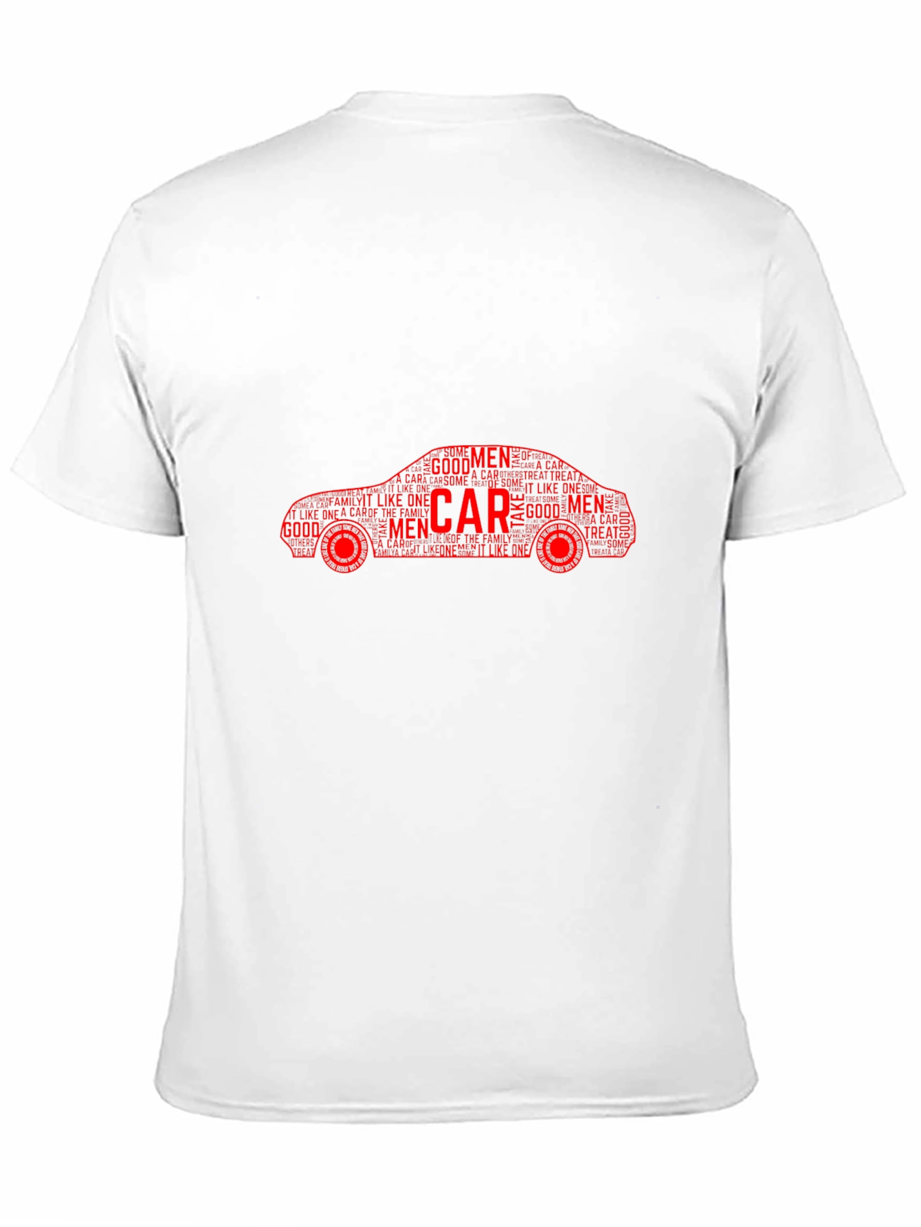 Mens Car Word Art Graphic T-Shirt