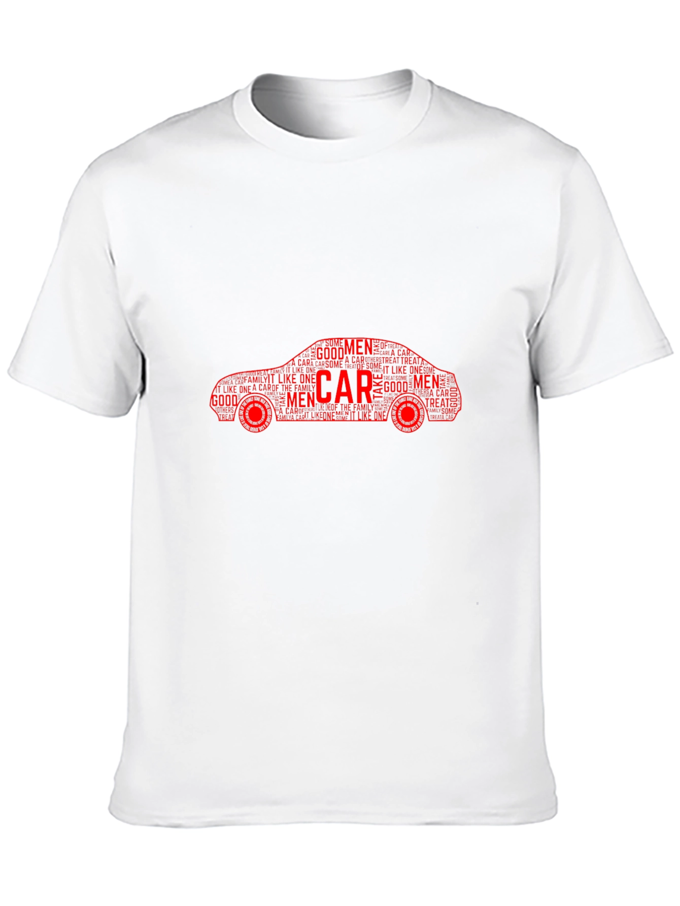 Mens Car Word Art Graphic T-Shirt
