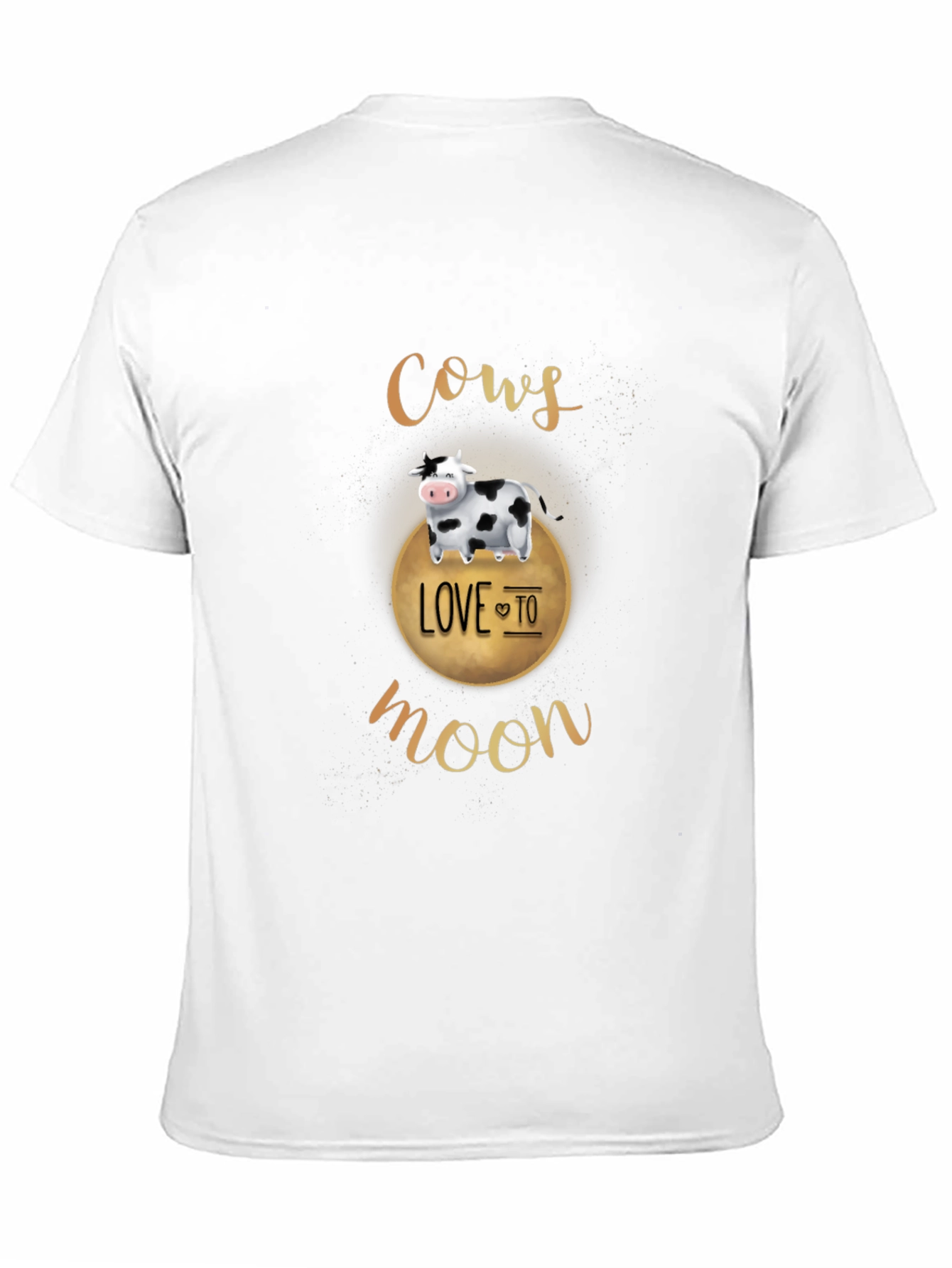 Cows Love To Moon Black T-Shirt