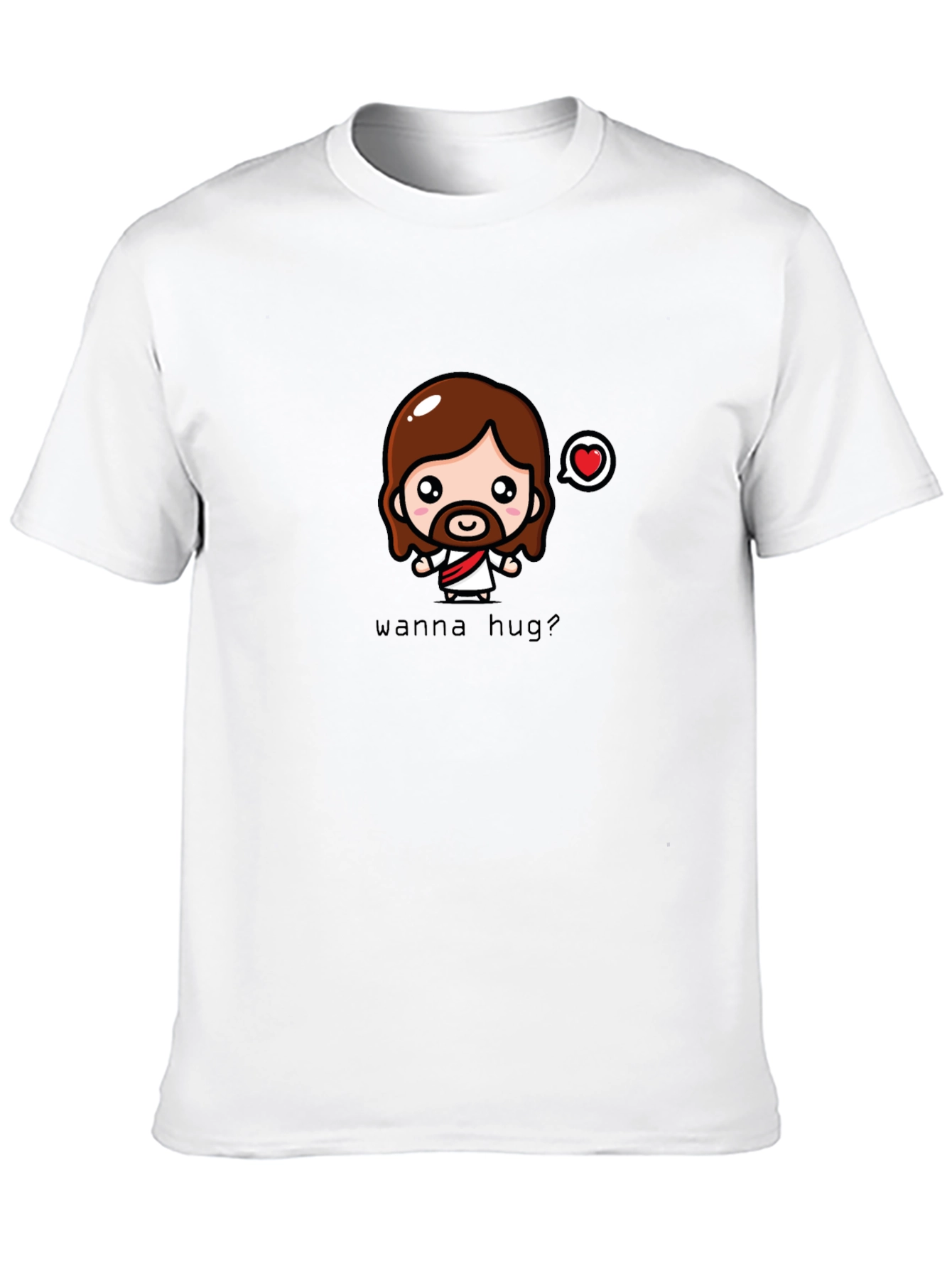 Wanna Hug? Black Graphic T-Shirt