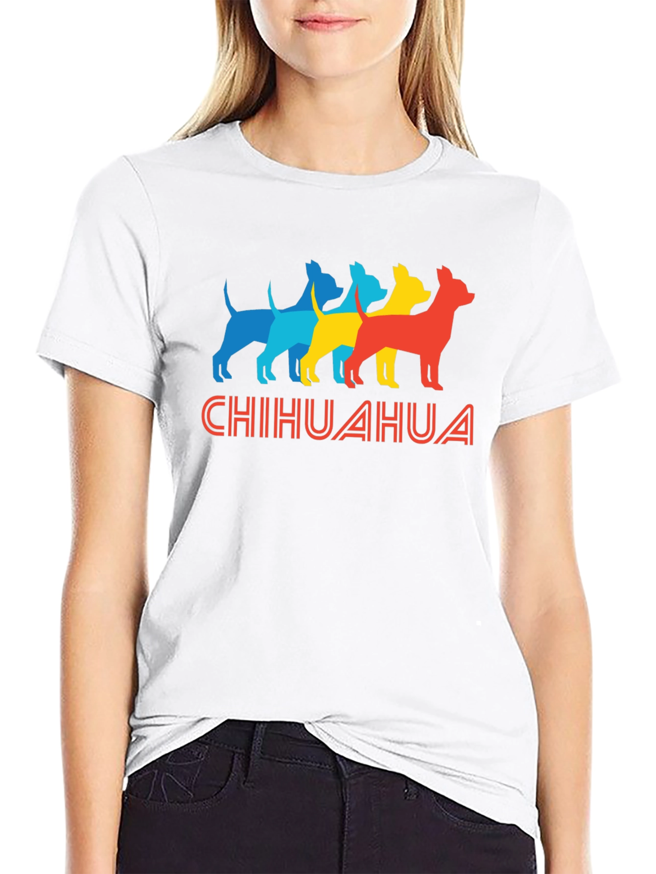 Chihuahua Dog Silhouette Graphic Tee - Unique Design