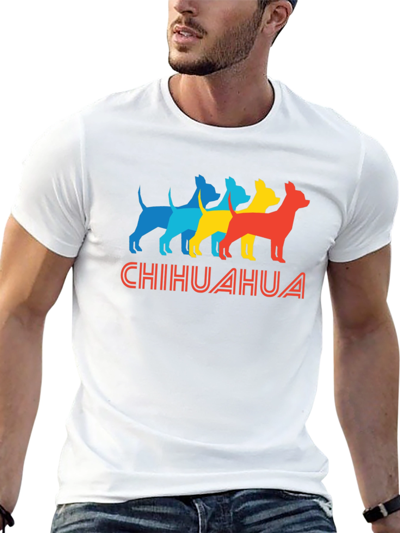 Chihuahua Dog Silhouette Graphic Tee - Unique Design