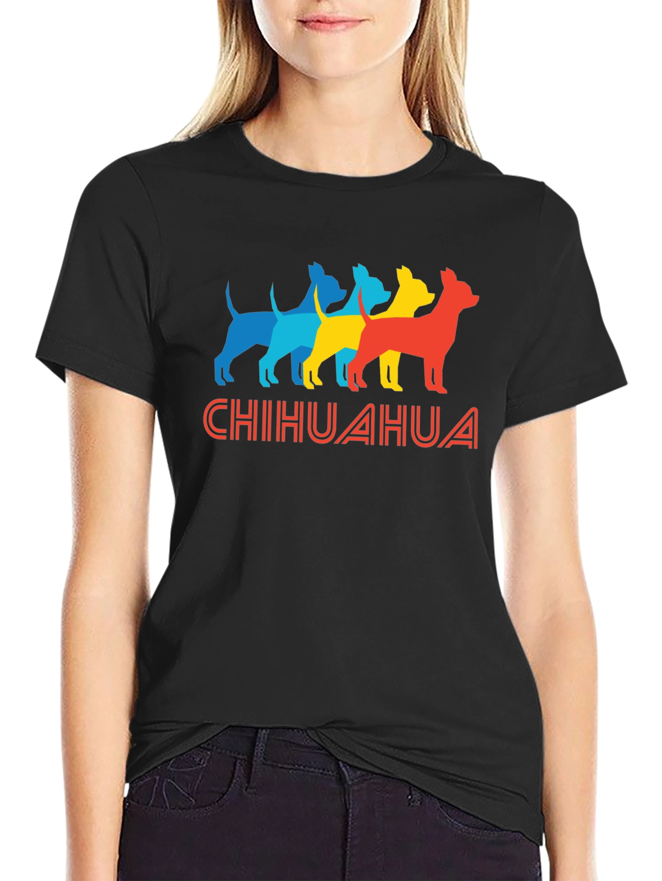 Chihuahua Dog Silhouette Graphic Tee - Unique Design