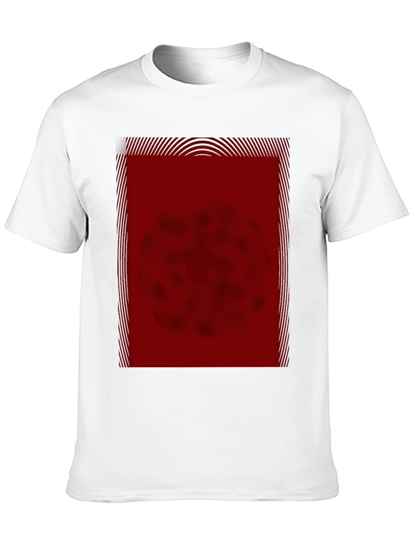Modern Red Graphic Print Black T-Shirt
