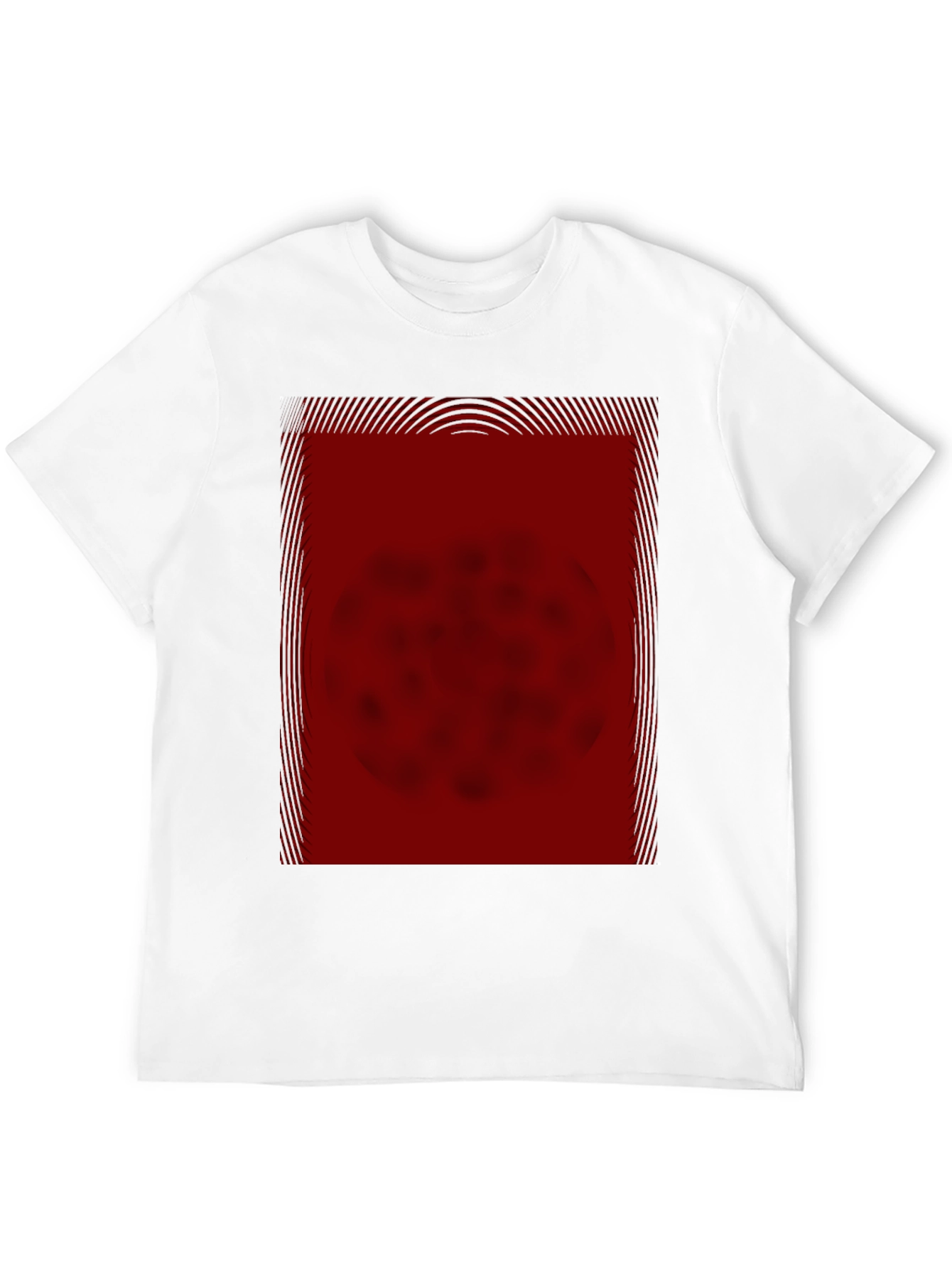 Modern Red Graphic Print Black T-Shirt