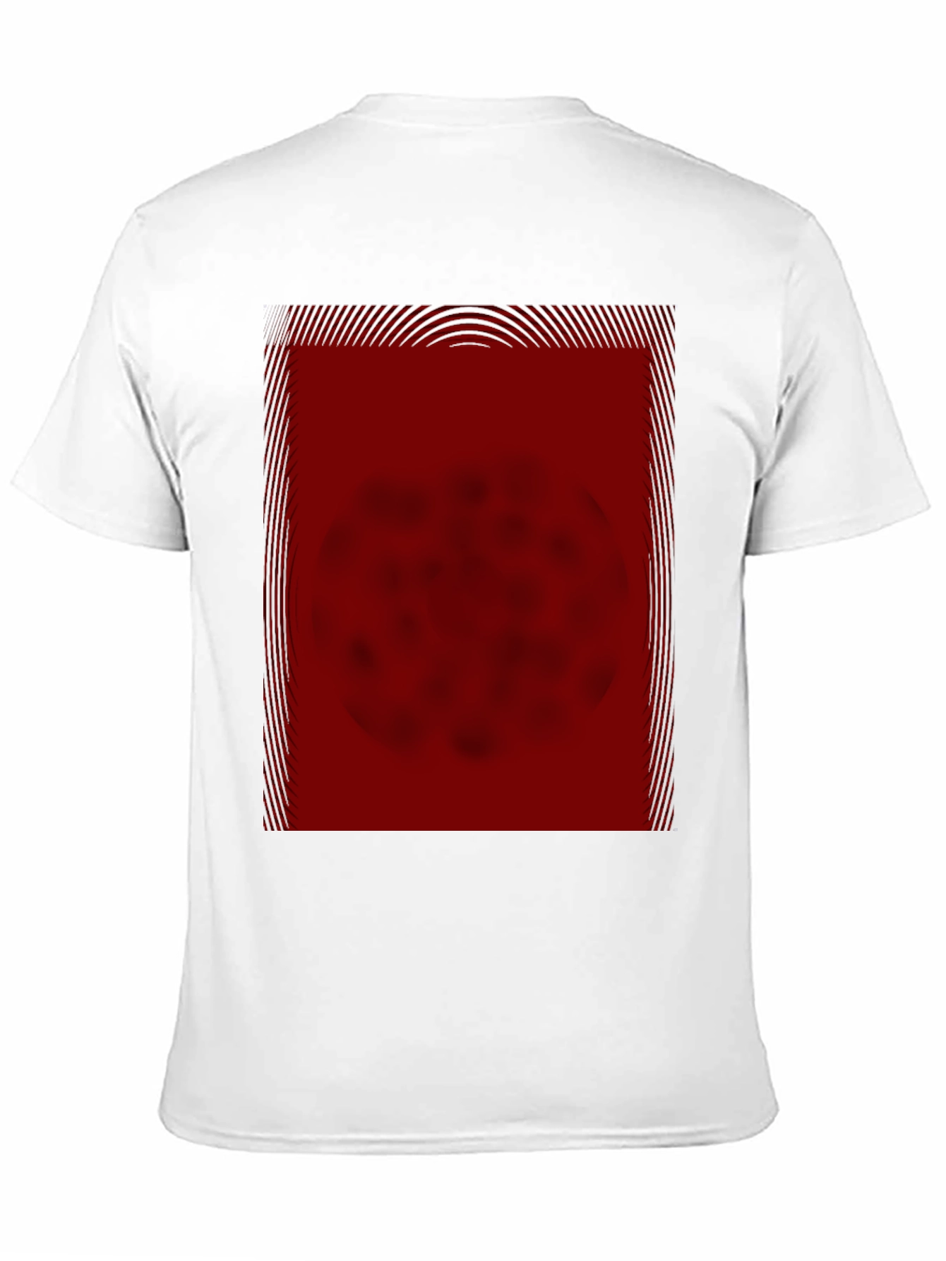 Modern Red Graphic Print Black T-Shirt