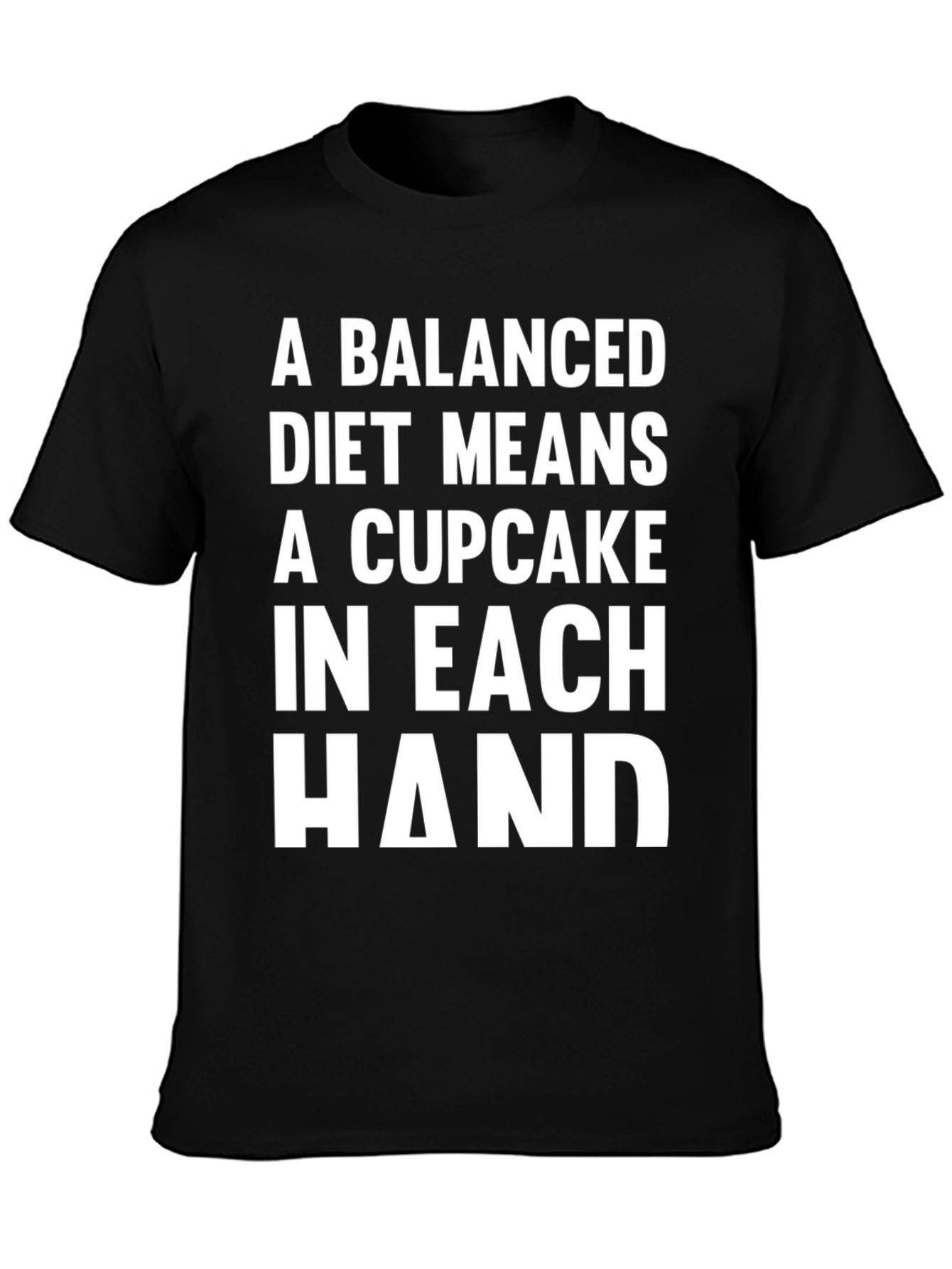 Funny Balanced Diet Cupcake T-Shirt