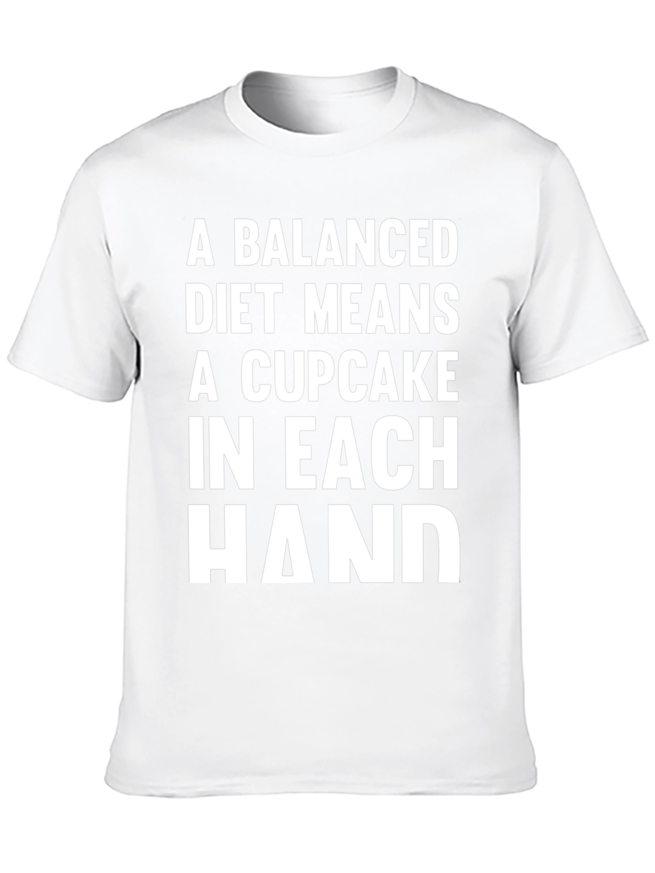 Funny Balanced Diet Cupcake T-Shirt