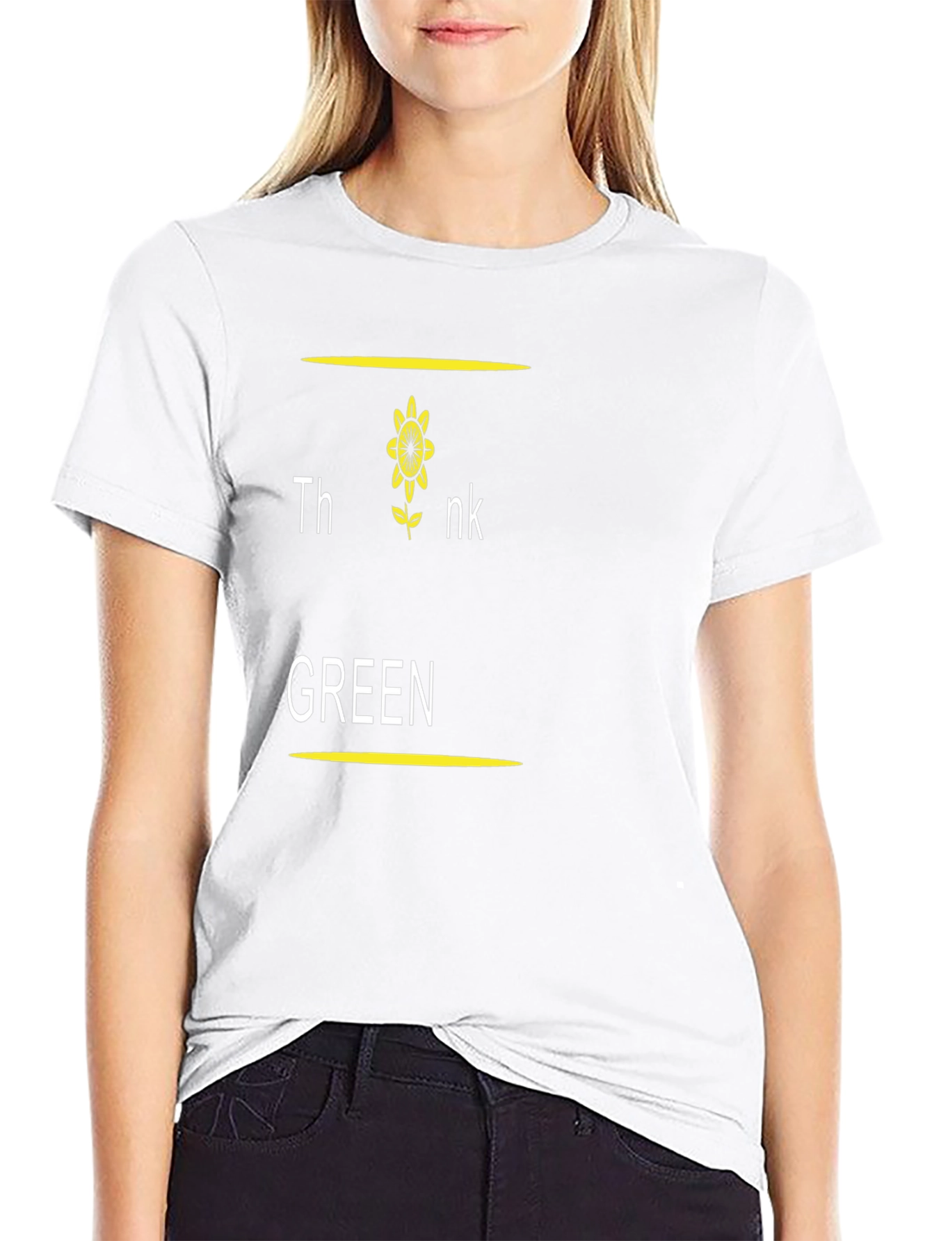 Think Green Graphic T-Shirt - Eco-Friendly Design