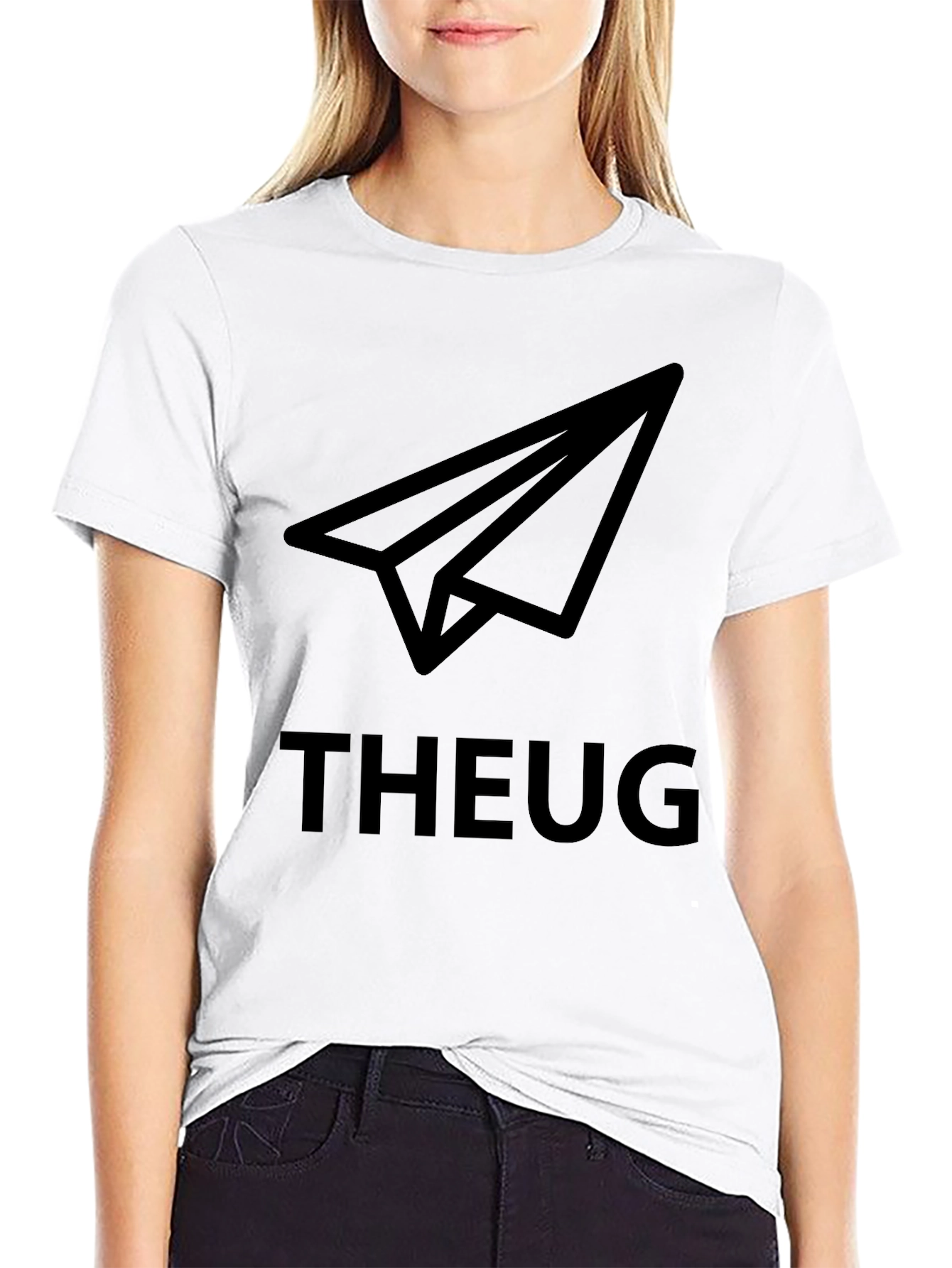 THEUG Paper Airplane Black T-Shirt