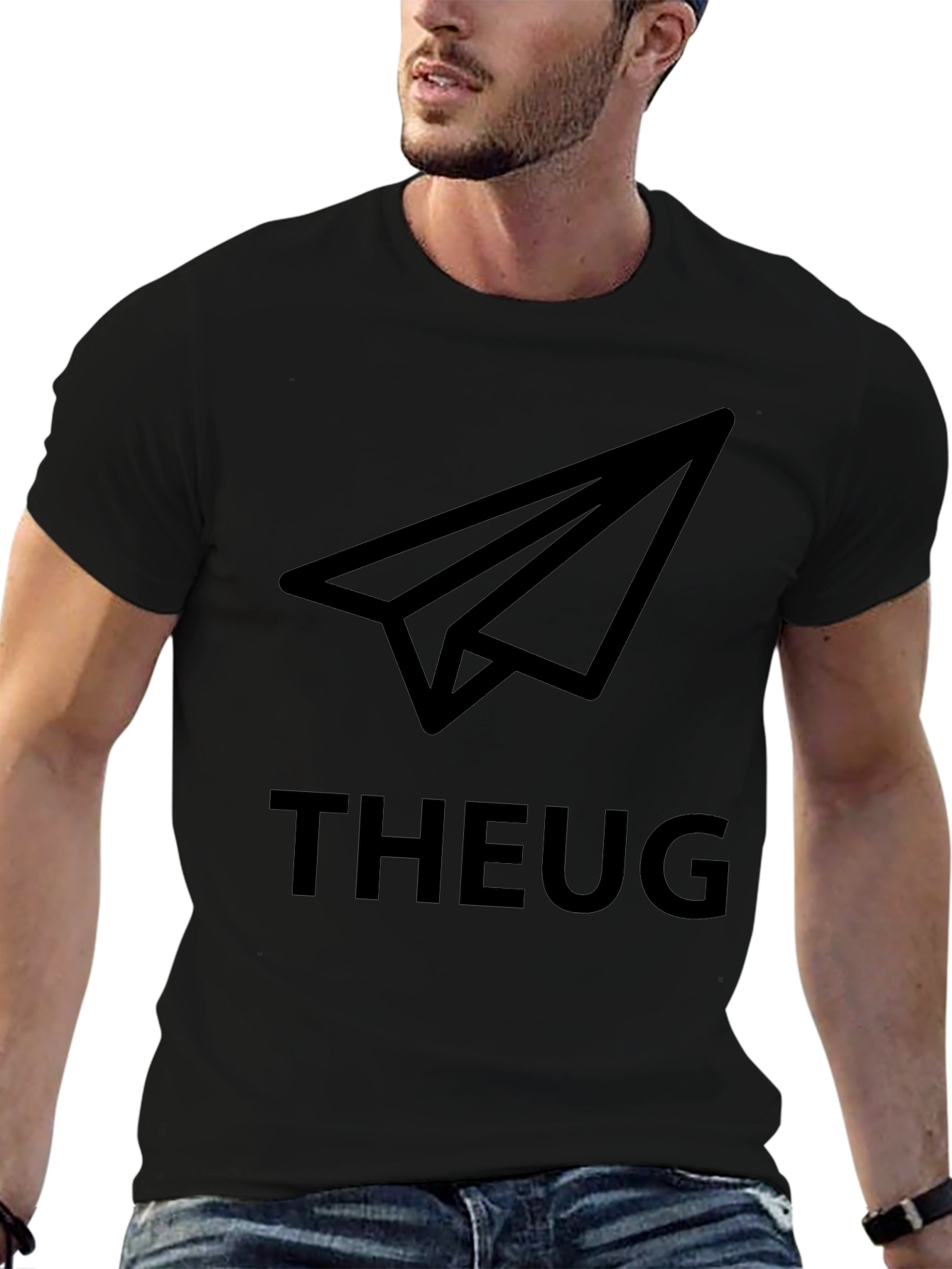 THEUG Paper Airplane Black T-Shirt