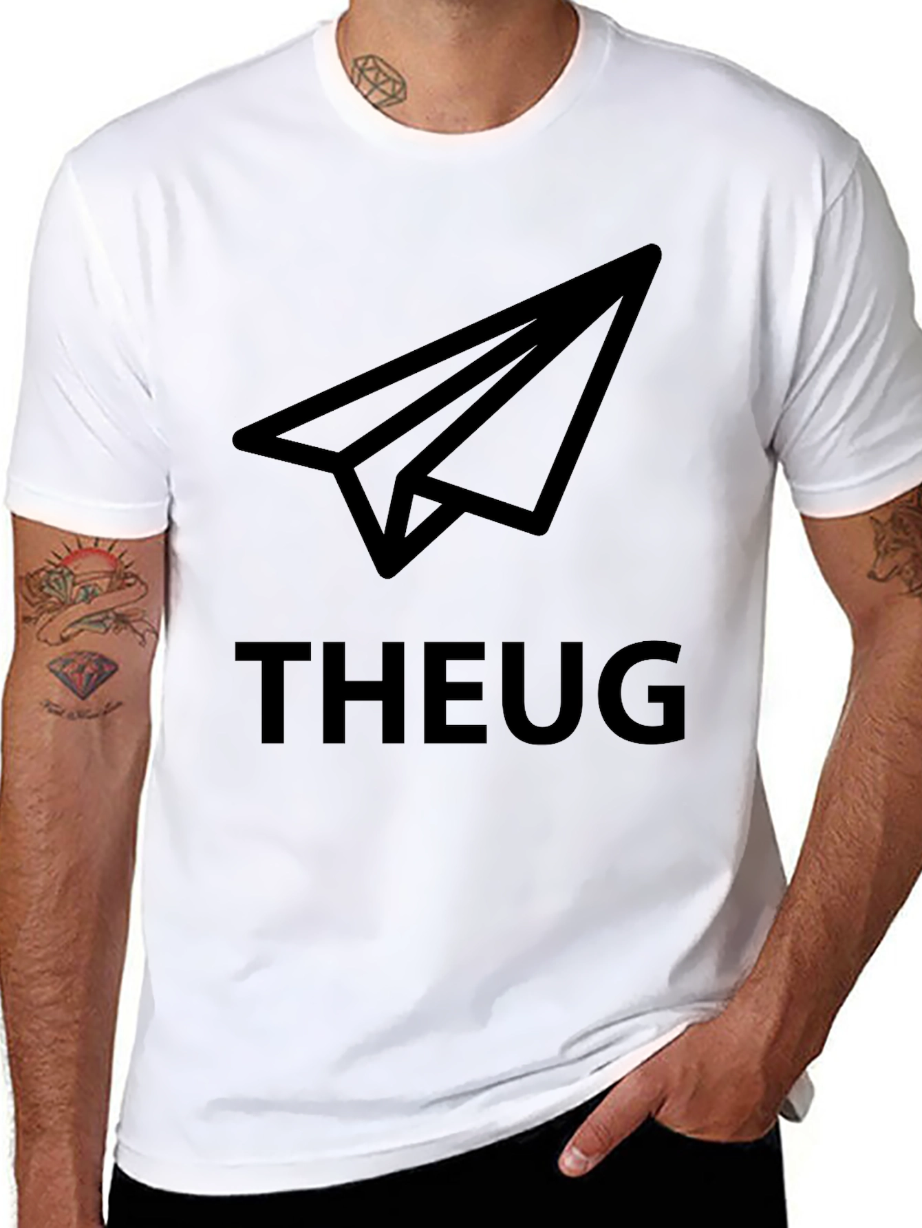 THEUG Paper Airplane Black T-Shirt