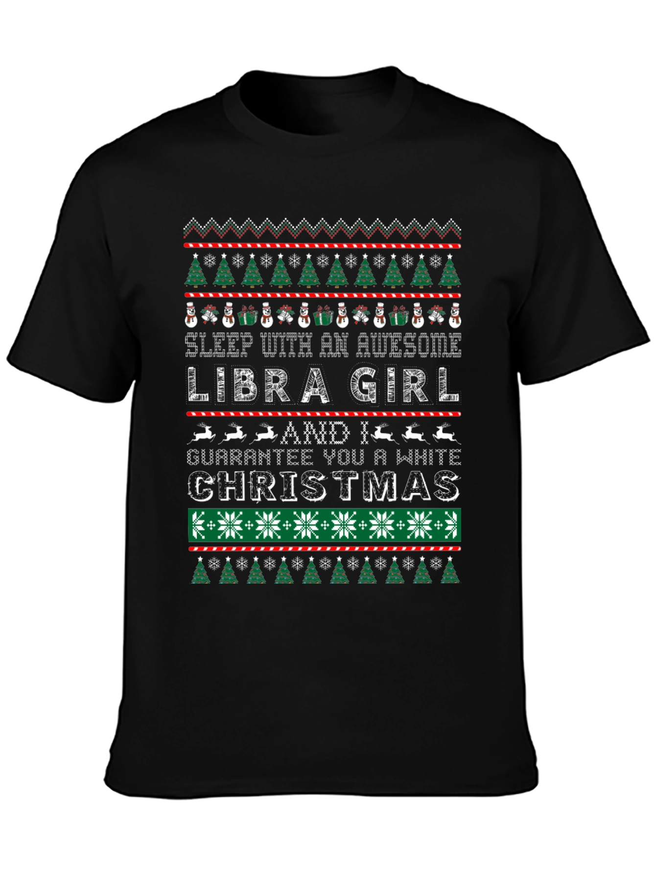 Libra Girl Christmas Ugly Sweater T-Shirt