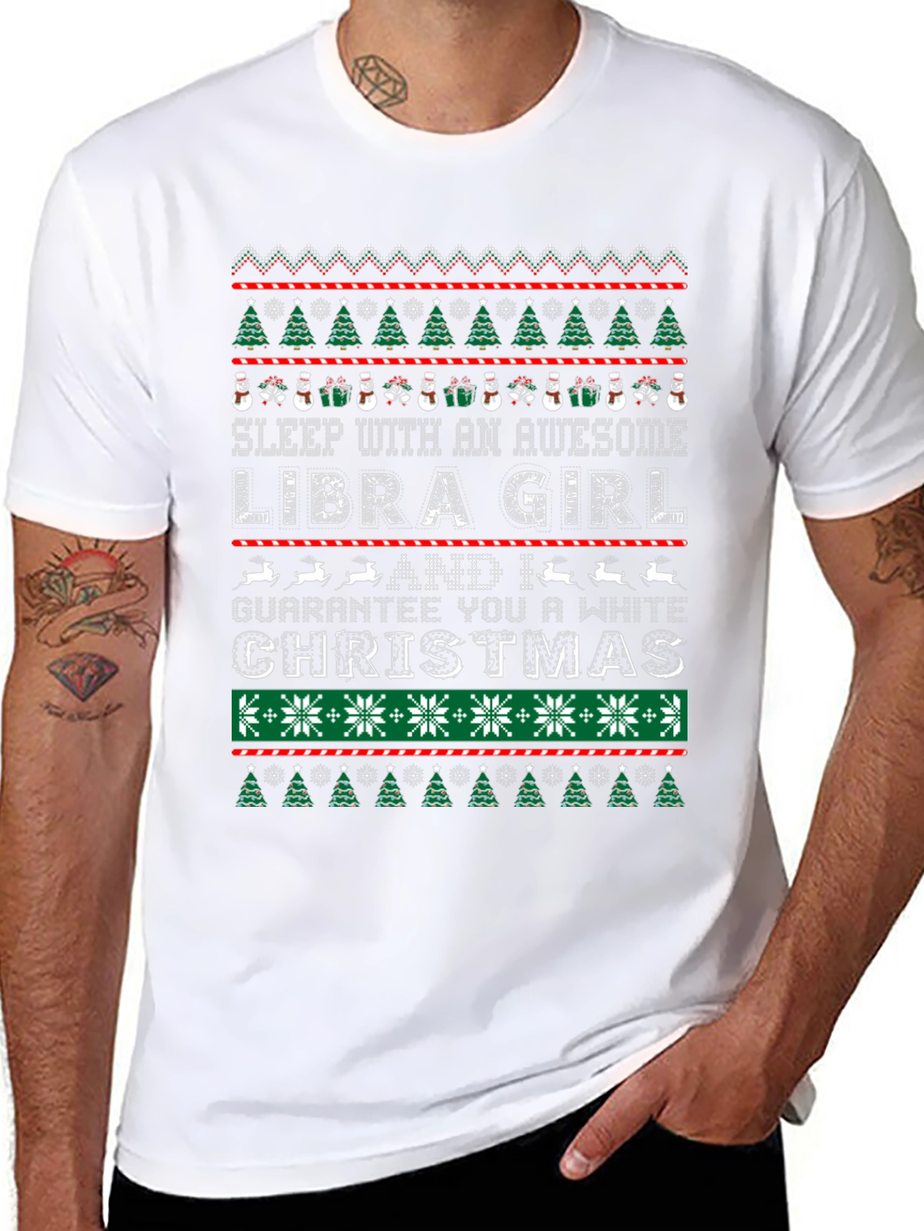 Libra Girl Christmas Ugly Sweater T-Shirt