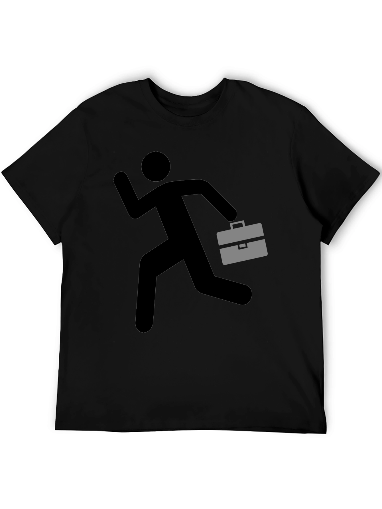 Running Man Briefcase Graphic Tee - Black