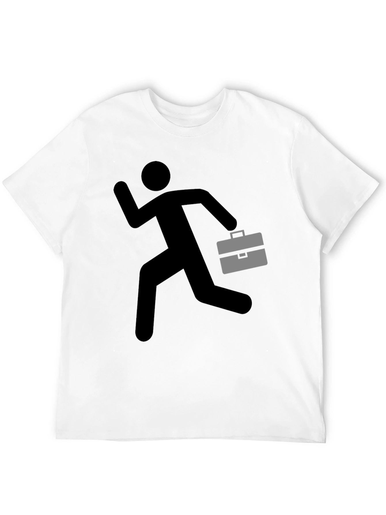 Running Man Briefcase Graphic Tee - Black