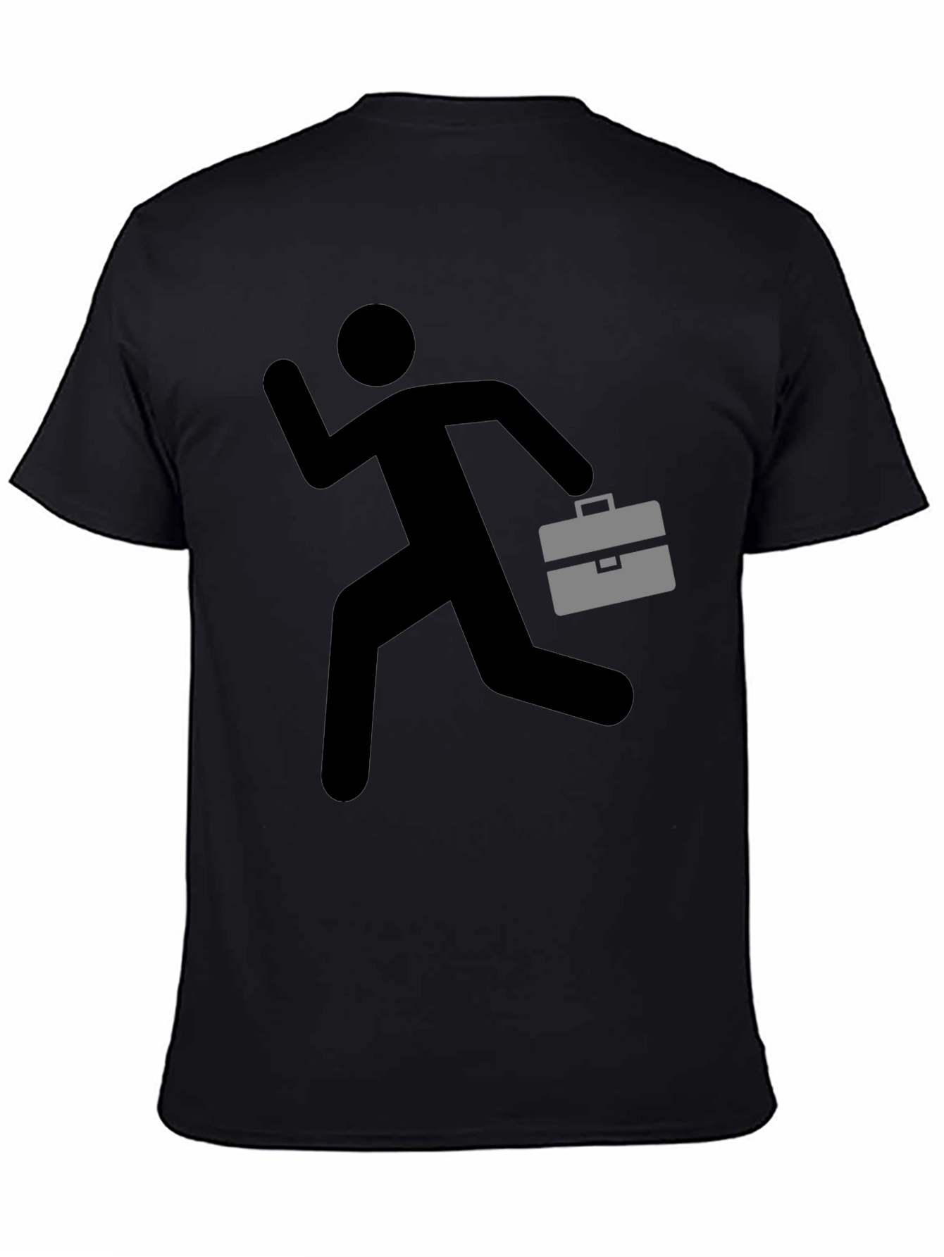 Running Man Briefcase Graphic Tee - Black