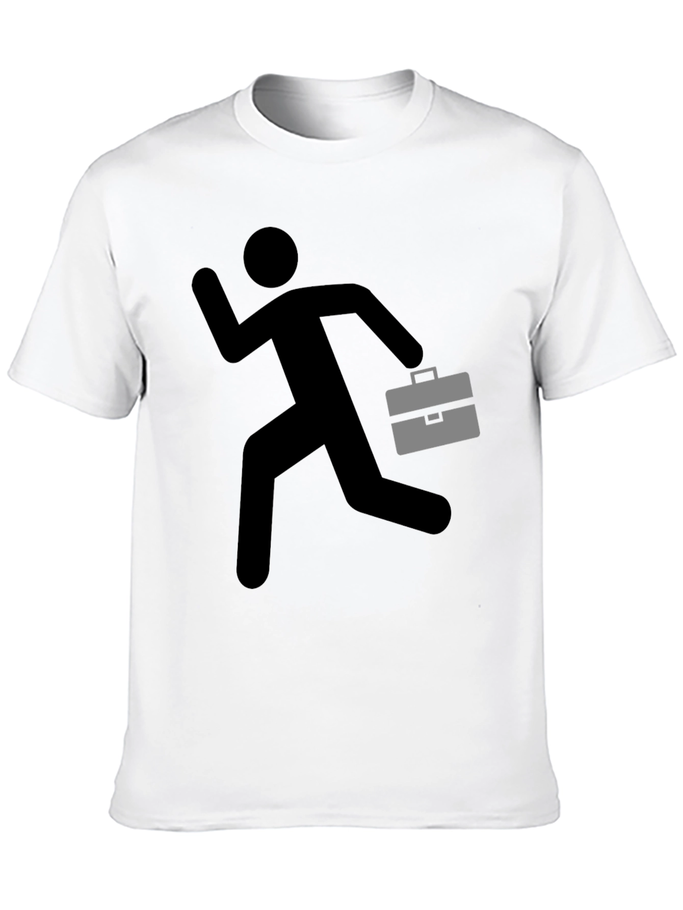 Running Man Briefcase Graphic Tee - Black