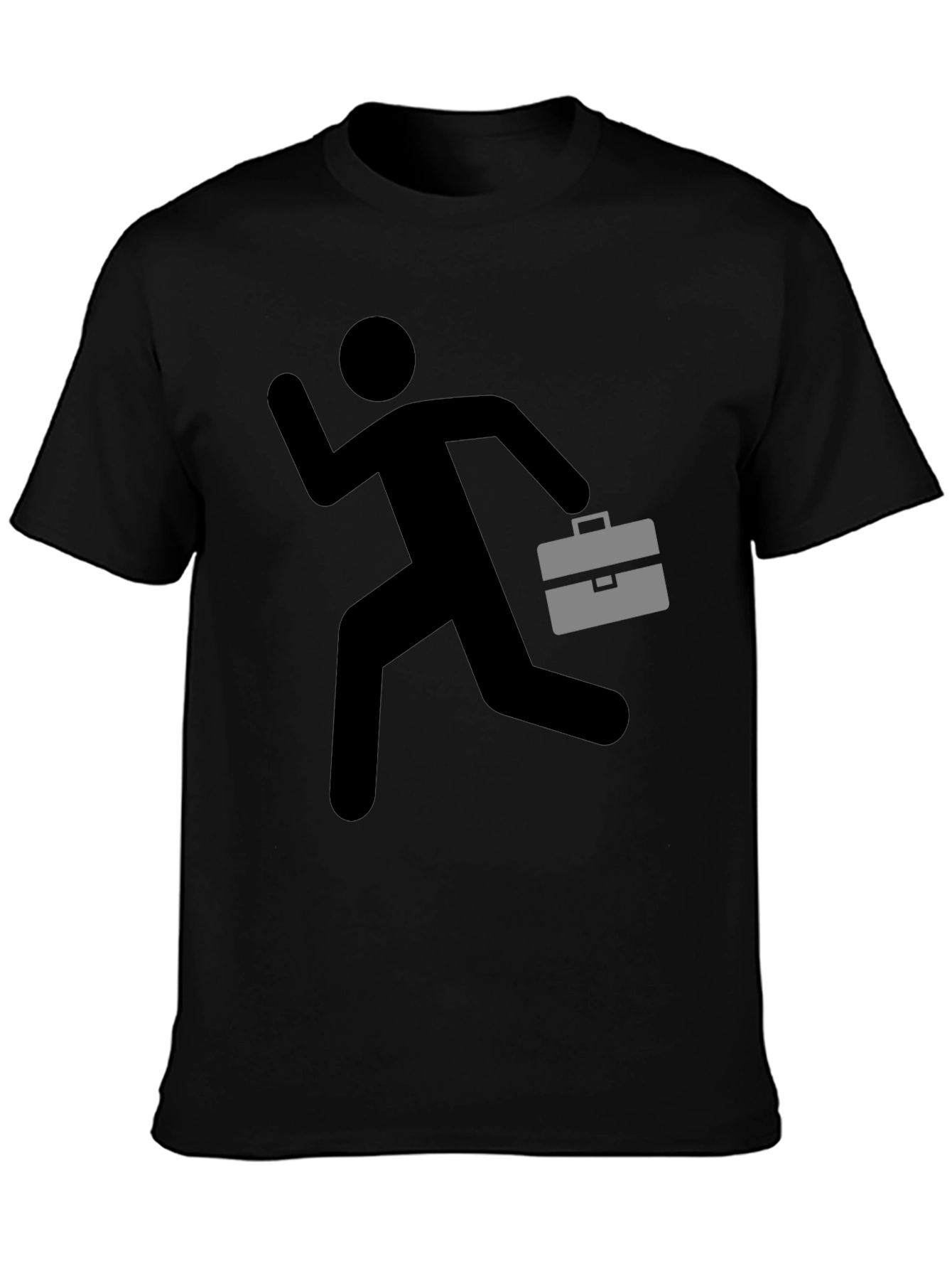 Running Man Briefcase Graphic Tee - Black
