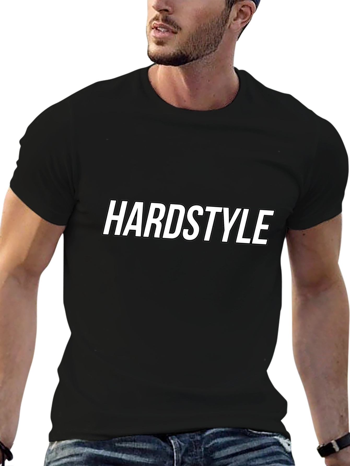 Hardstyle Graphic Tee - Black Cotton Casual Wear