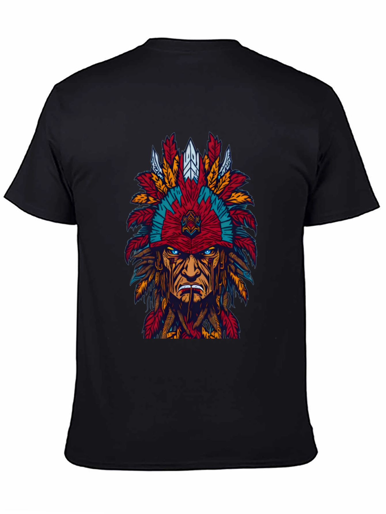 Native American Headdress Graphic Tee - Bold Design