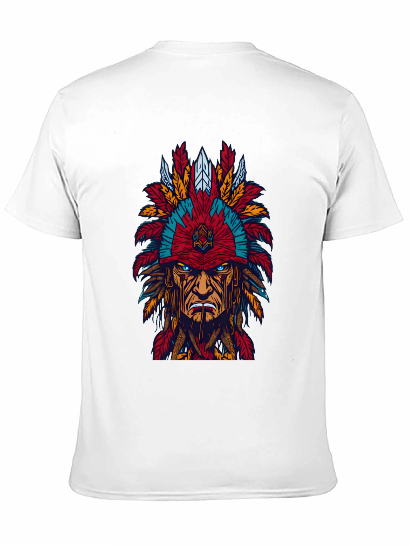 Native American Headdress Graphic Tee - Bold Design