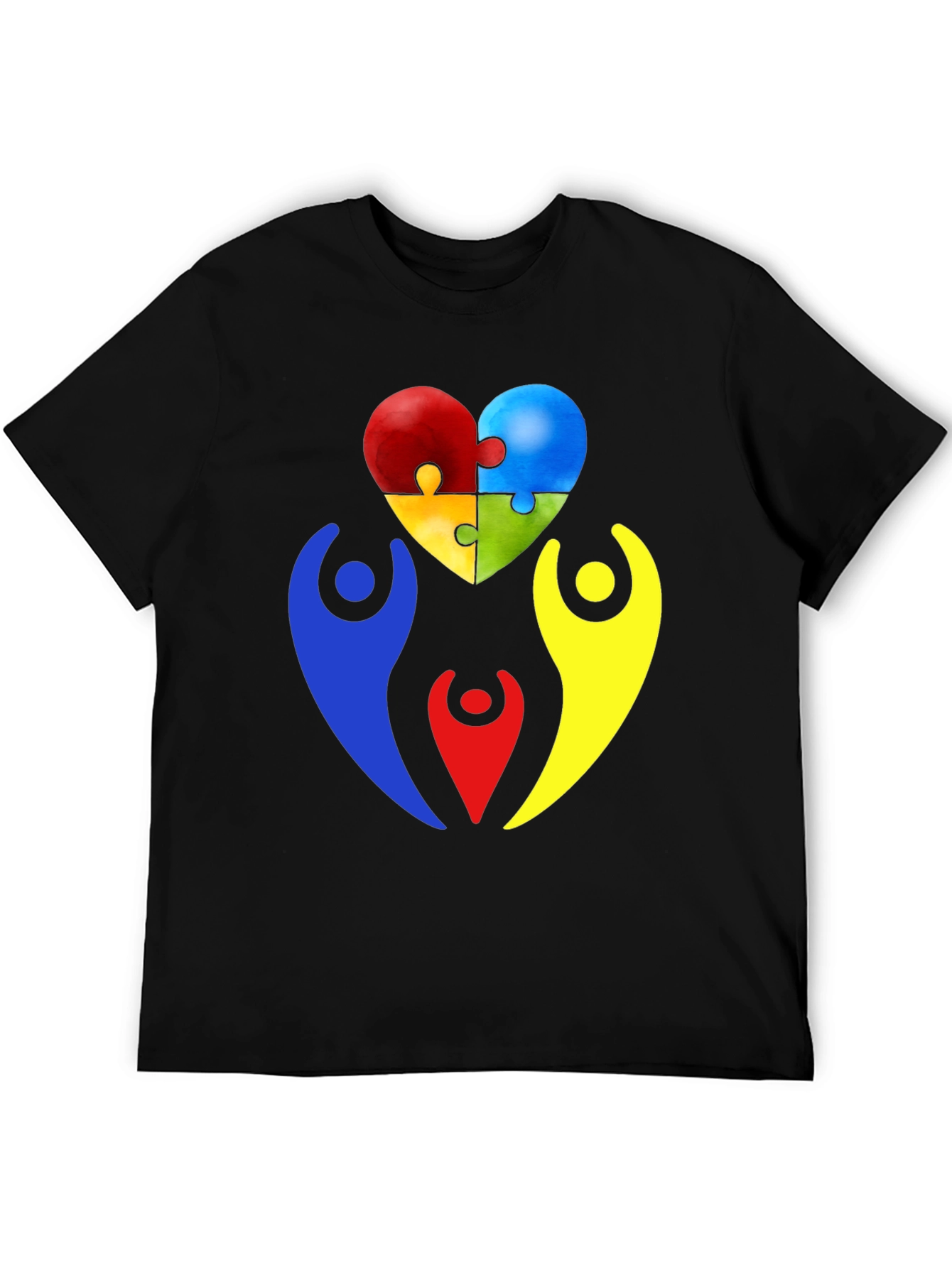 Autism Awareness Puzzle Heart Graphic T-Shirt
