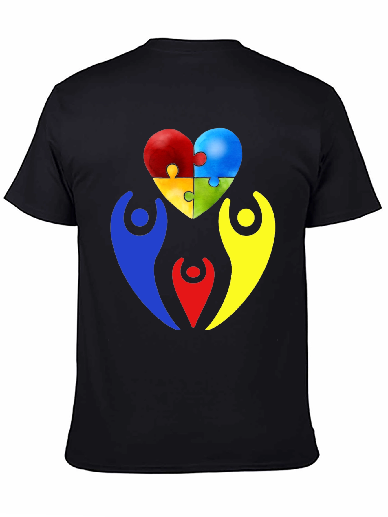 Autism Awareness Puzzle Heart Graphic T-Shirt