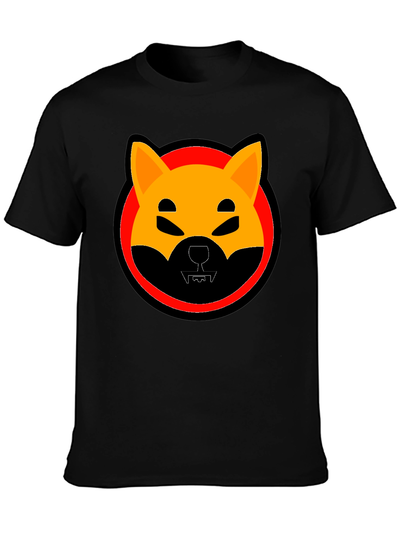 Shiba Inu Doge Coin Graphic T-Shirt - Black