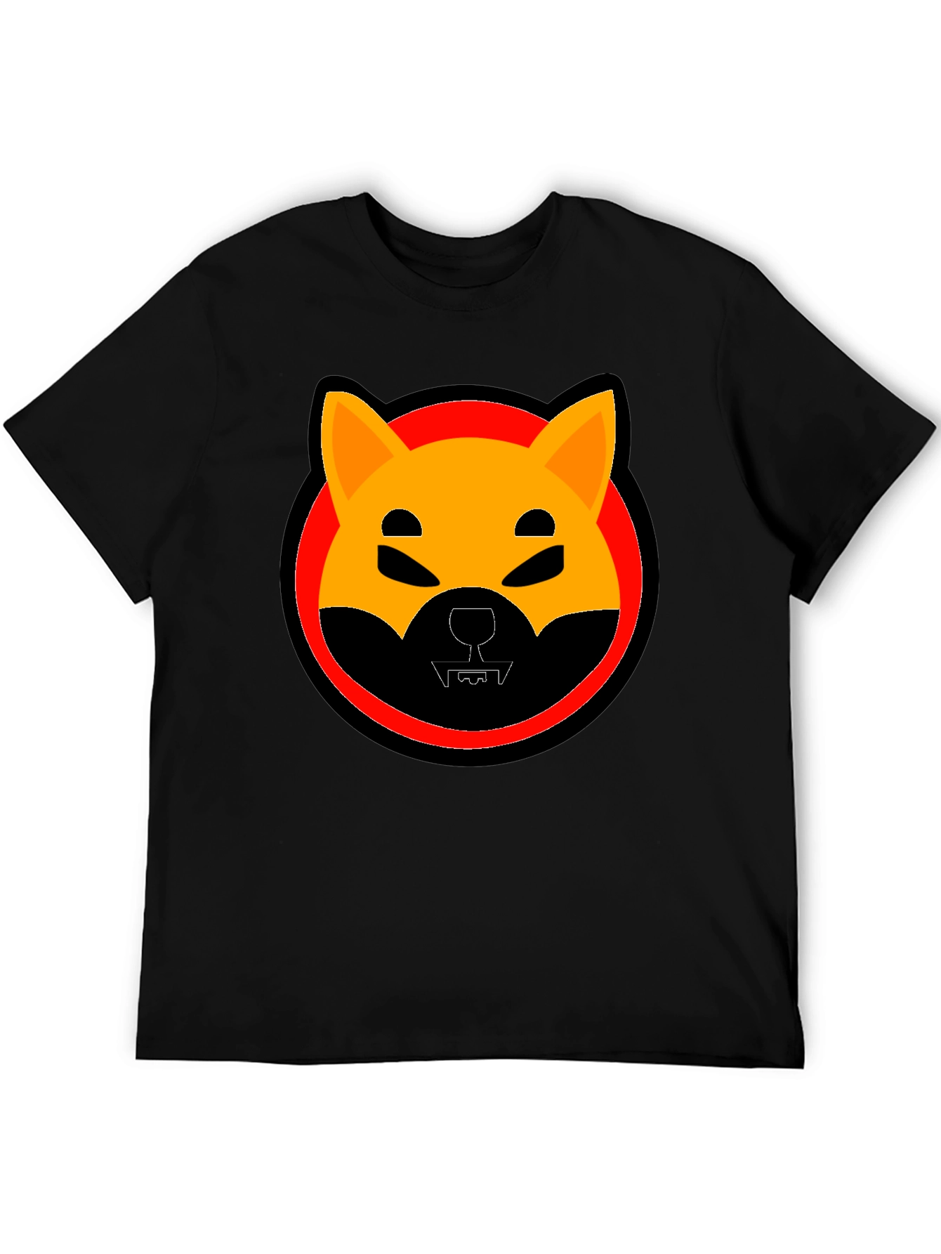 Shiba Inu Doge Coin Graphic T-Shirt - Black