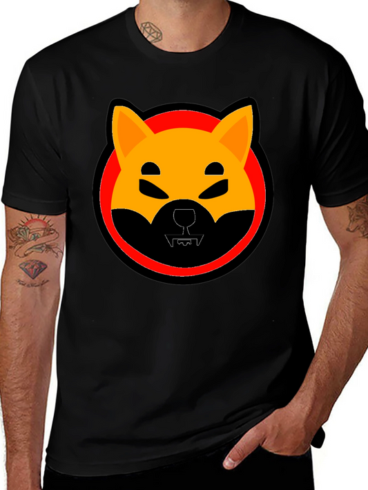 Shiba Inu Doge Coin Graphic T-Shirt - Black