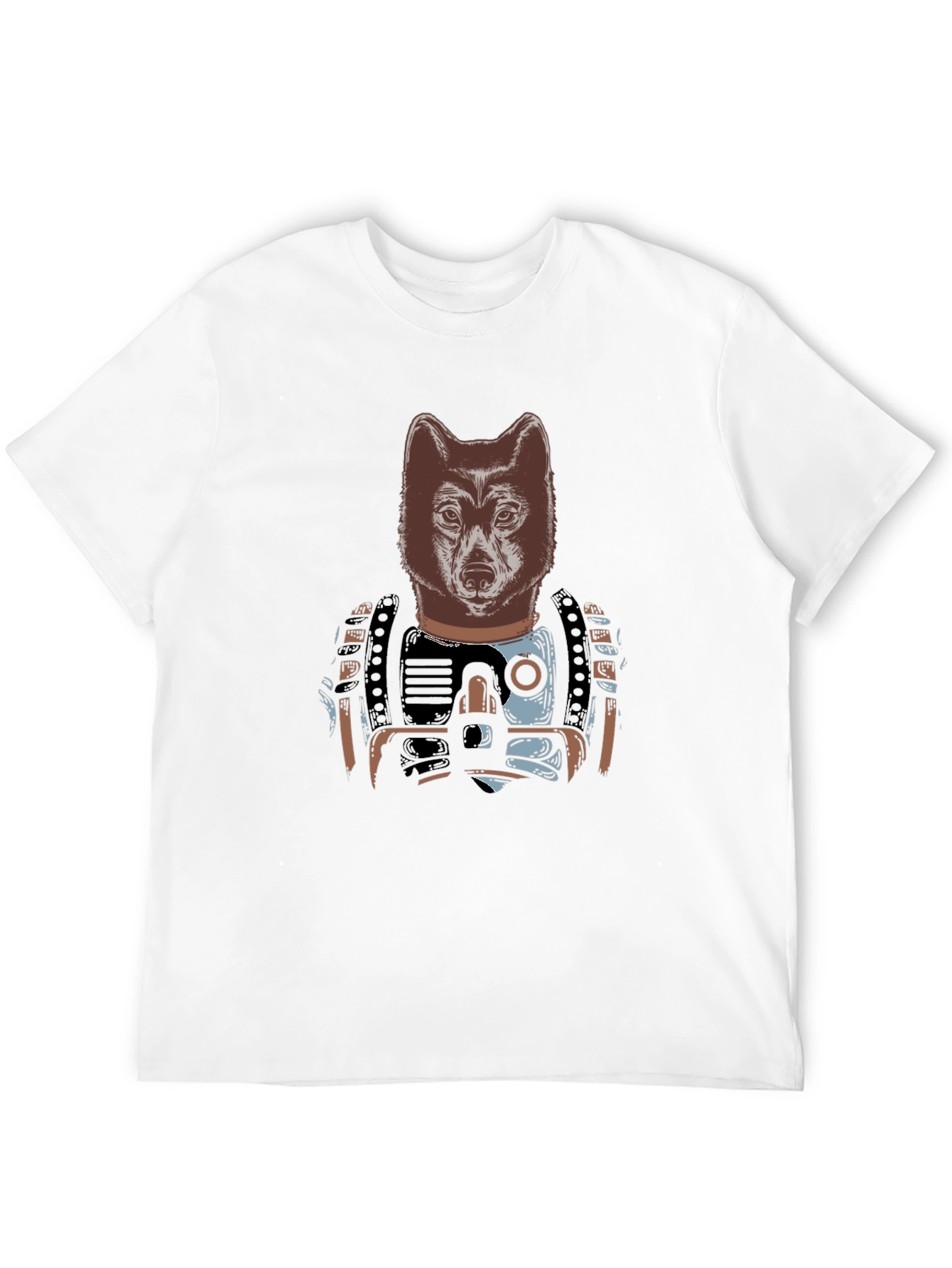 Wolf Warrior Graphic T-Shirt - Black