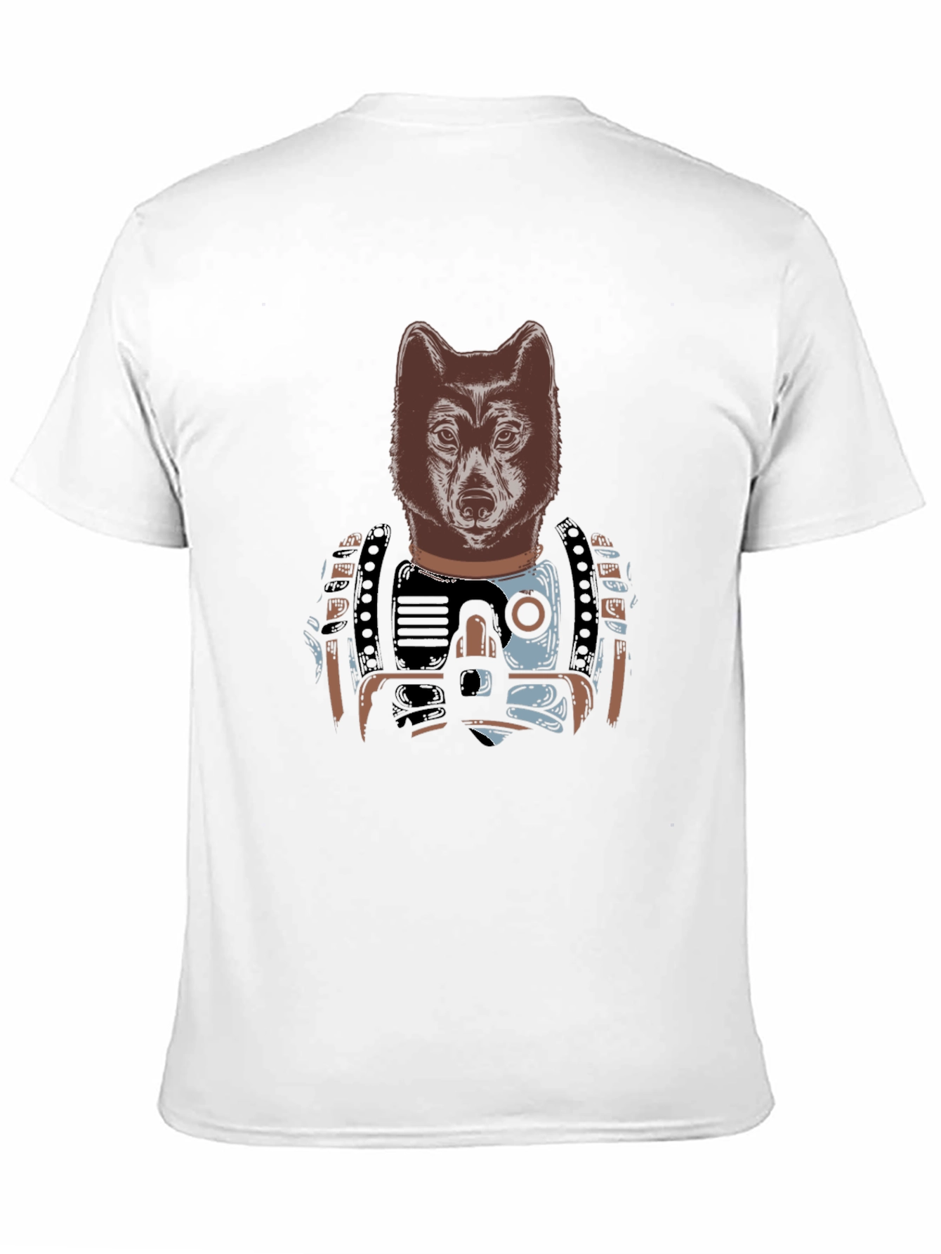 Wolf Warrior Graphic T-Shirt - Black